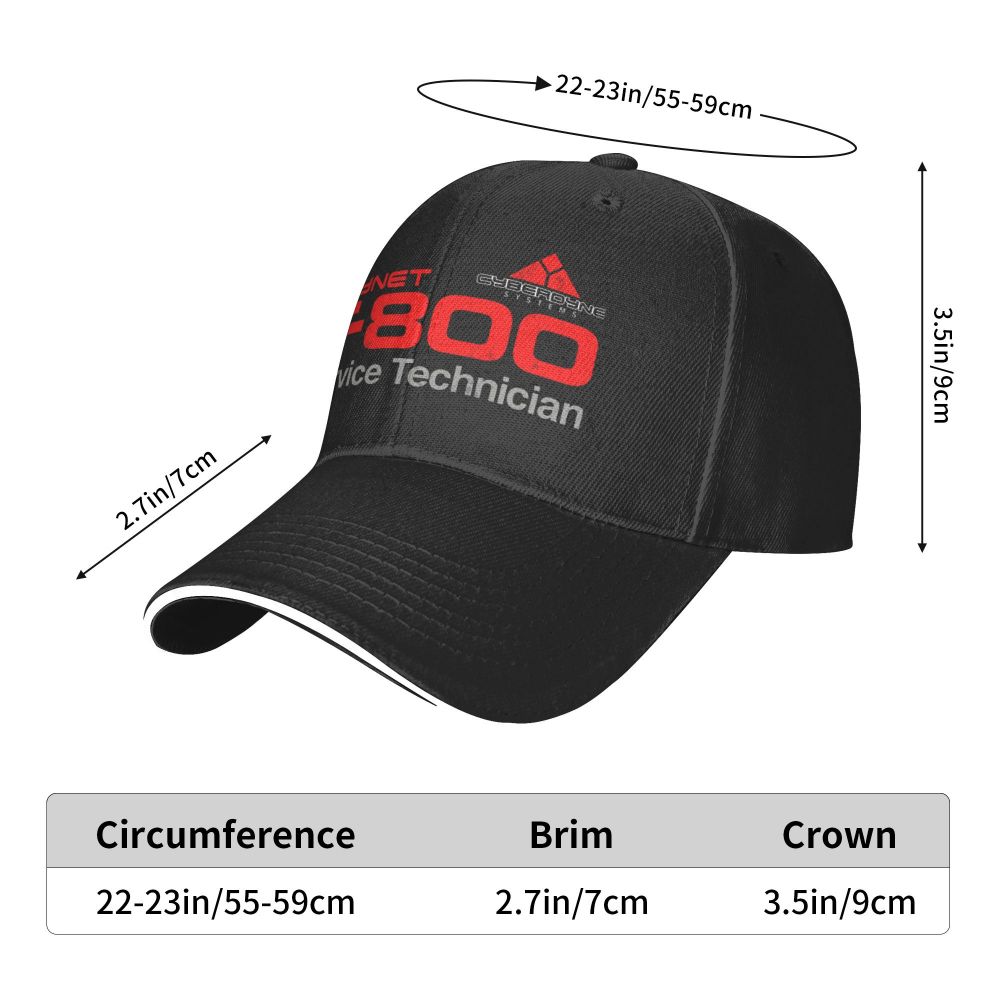 T-800 Techniker der Terminator Männer Baseball mützen Peaked Cap Sonnenschutz Sonnenschutz Hut – Detail 6