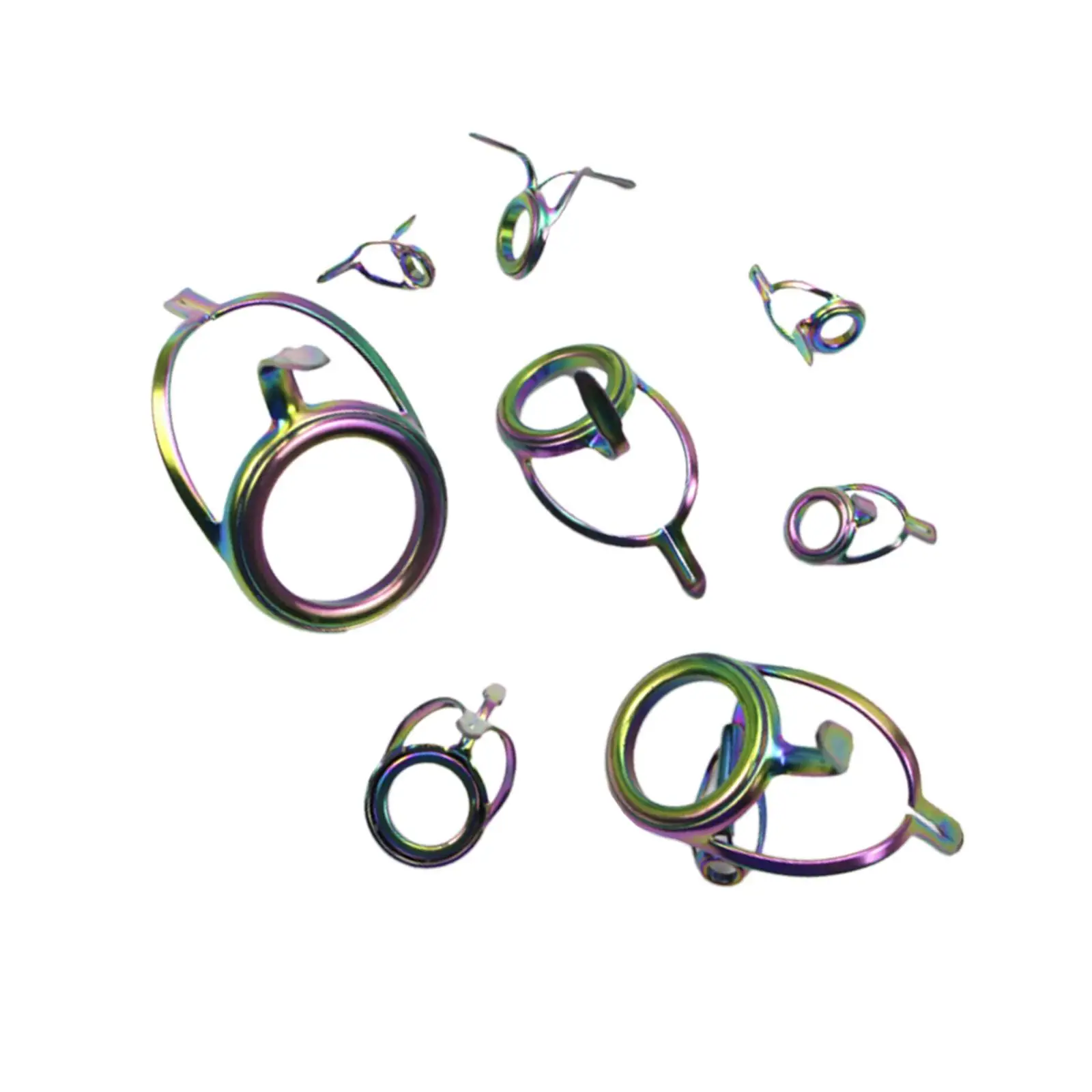 9Pcs Tip Repair Ceramic Rings Line Rings Repair Fishing Rod Guide Set