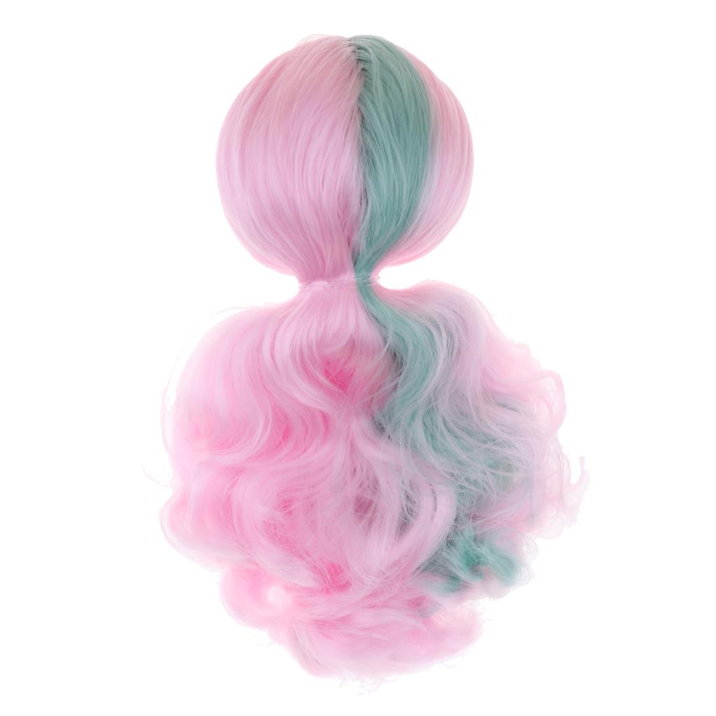 Fashion Gradient Long Curly Hair Dolls Head Scalp Shell for 12inch Neo Blythe Custom DIY Making