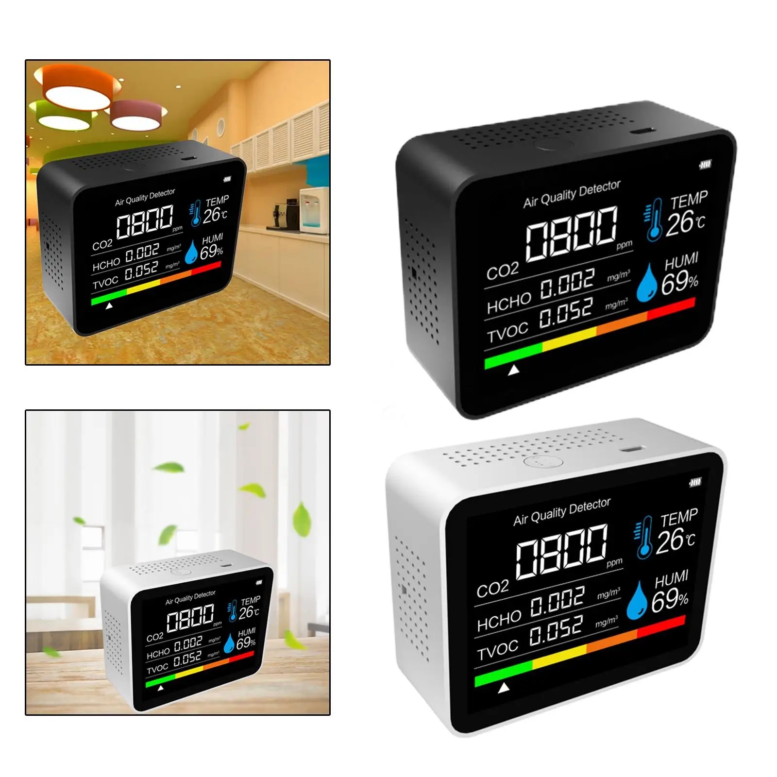   Dioxide Monitor Multi-Function Air Quality Monitor for Living Room