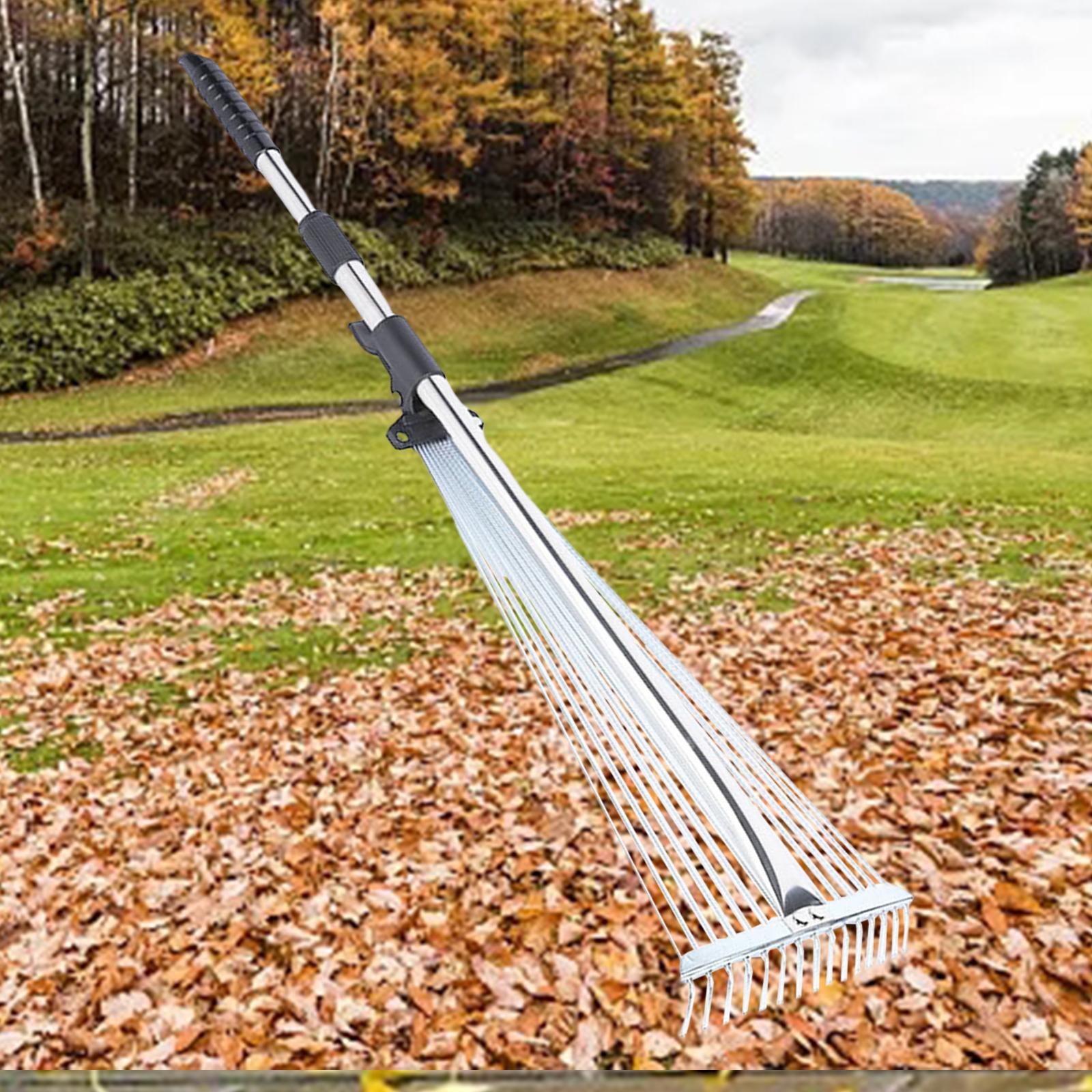 Leaf Rake Cleaning Leaves Sticks and Debris Garden Leaf Rake for Lawn Maintenance Gardening