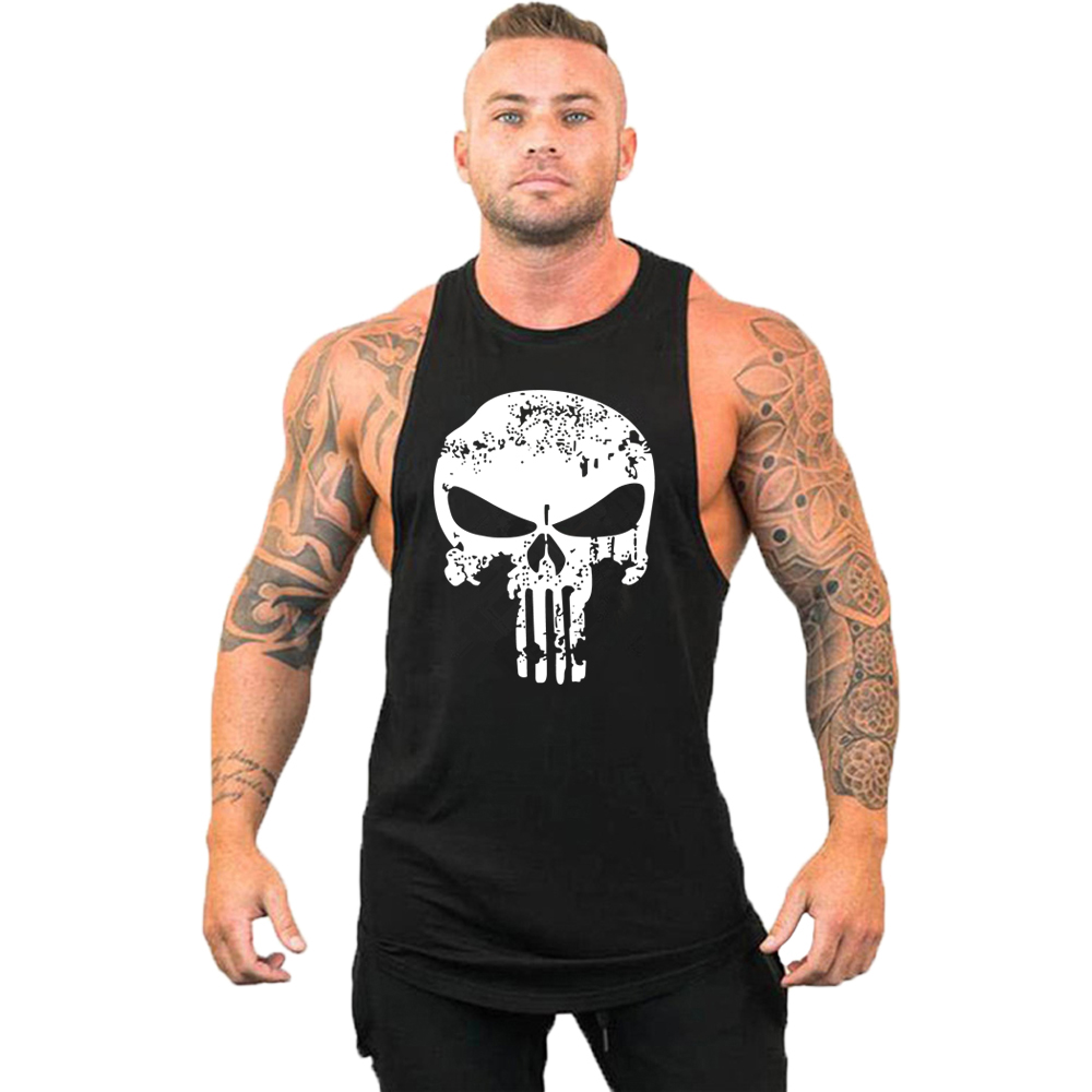 Tier Fitness Kleidung Bodybuilding Shirt Männer Top für Fitness ärmellose Sweatshirt Gym T-Shirts Schädel Mann Männer Weste Stringer – Detail 22
