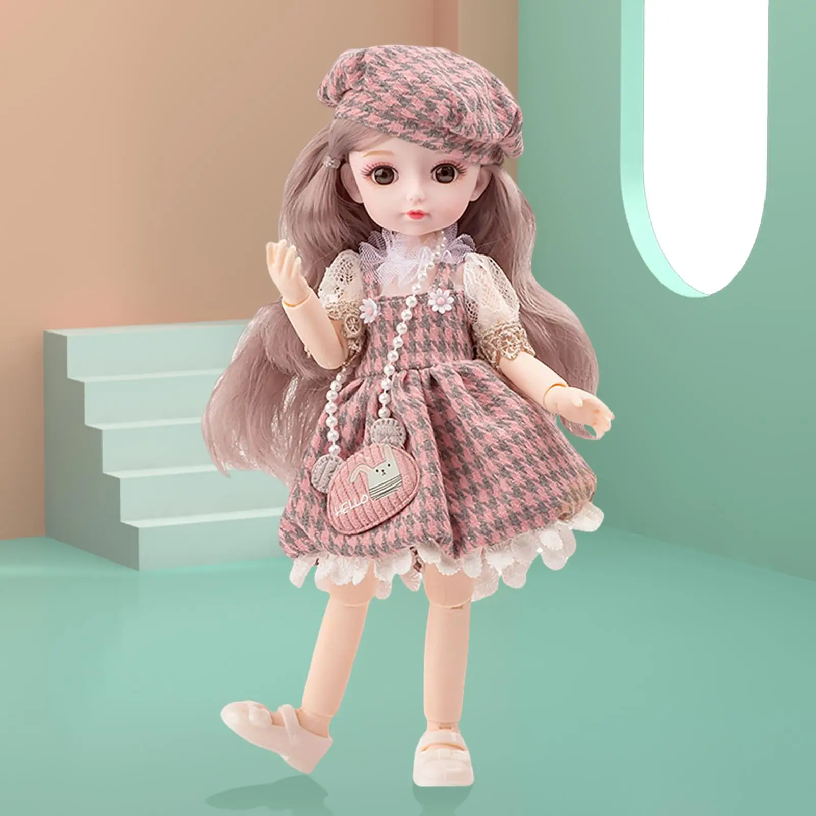 Adorable 13 Moveable Joint, 26cm  Doll with Dress  Full Set, Makeup  Doll, Ball Joint Doll Toys for Girls Collection