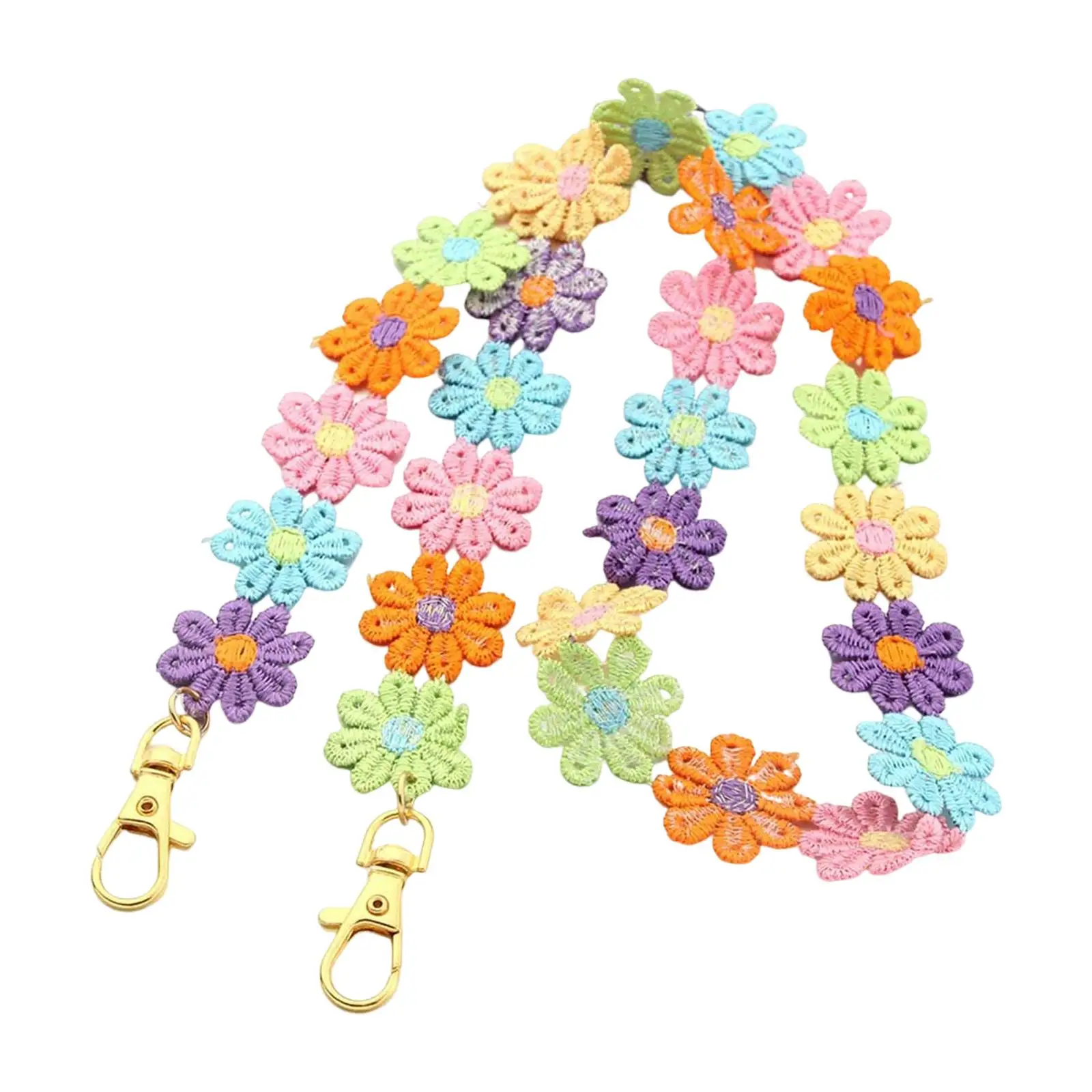 Flower Face Mask Lanyard with Lobster Hook Daisy Flower Eyeglass Chain Fashion