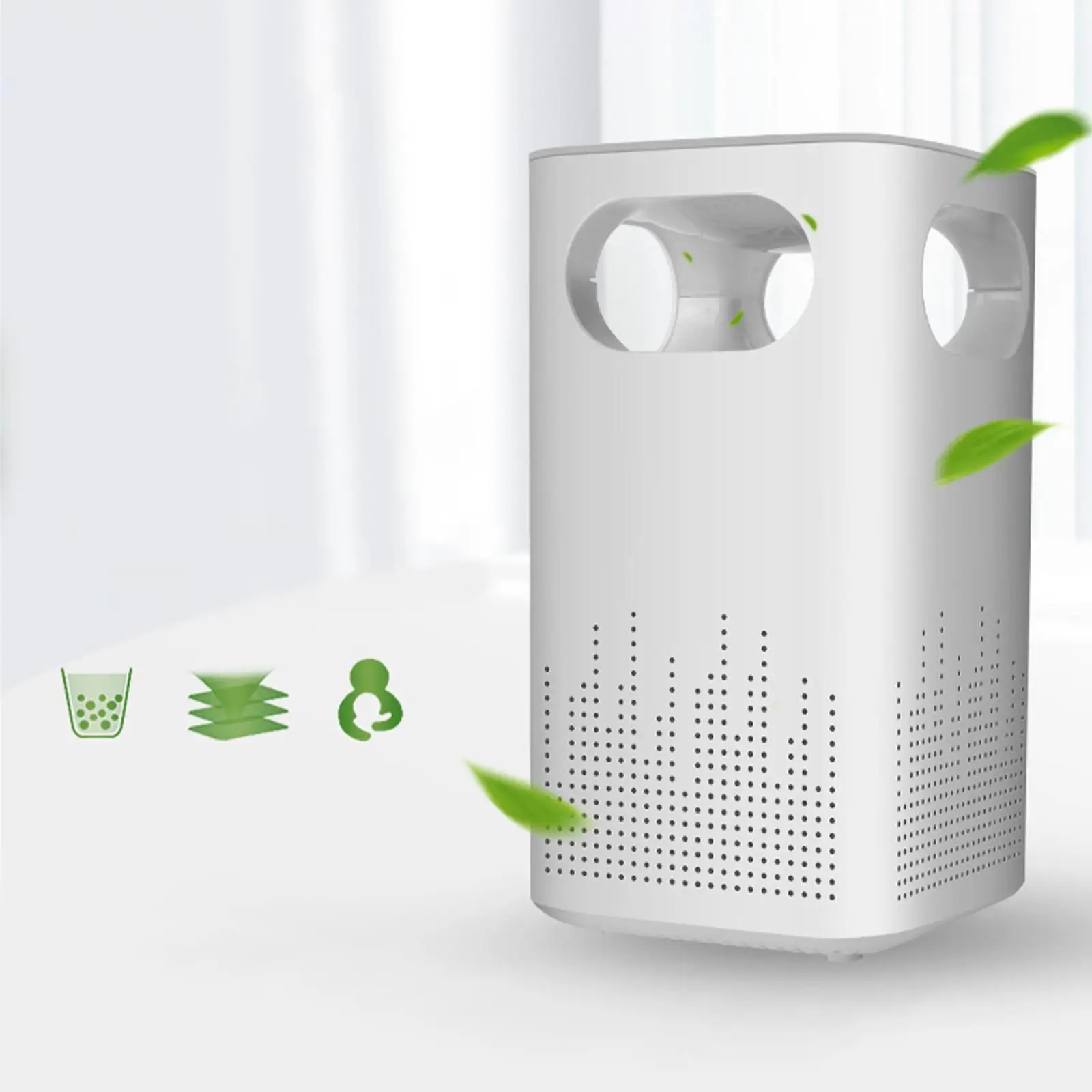 Air Purifier, Freshener W/ UV Light Quiet Sterilization Dust Sensor Air Cleaner Ionizer for Smoke CO2 Dust Odors Pollen