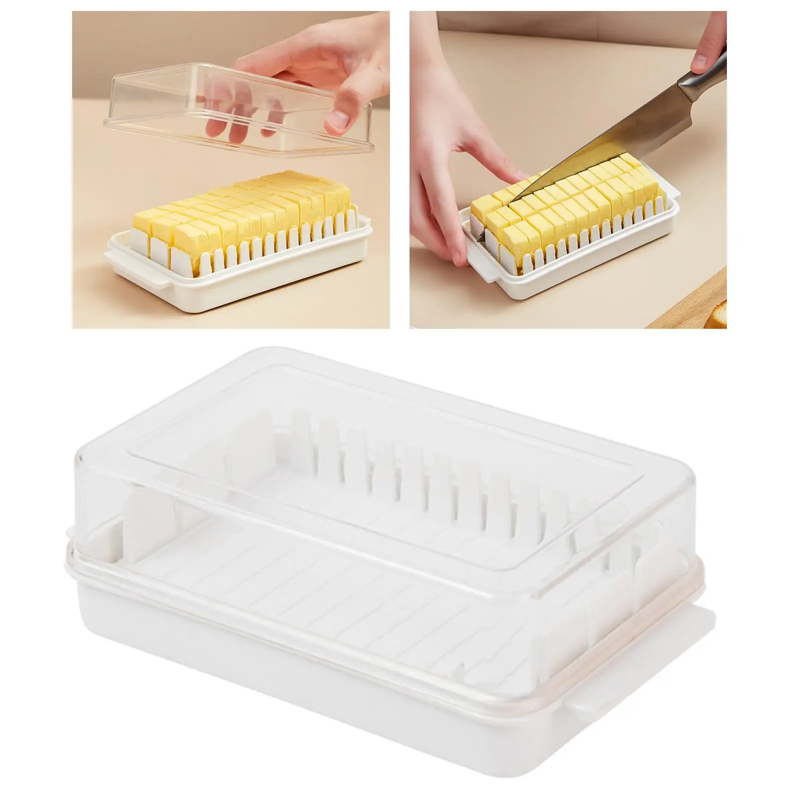 Butter Cutter Container with Lid Food Storage Container Kitchen Storage Container for Home