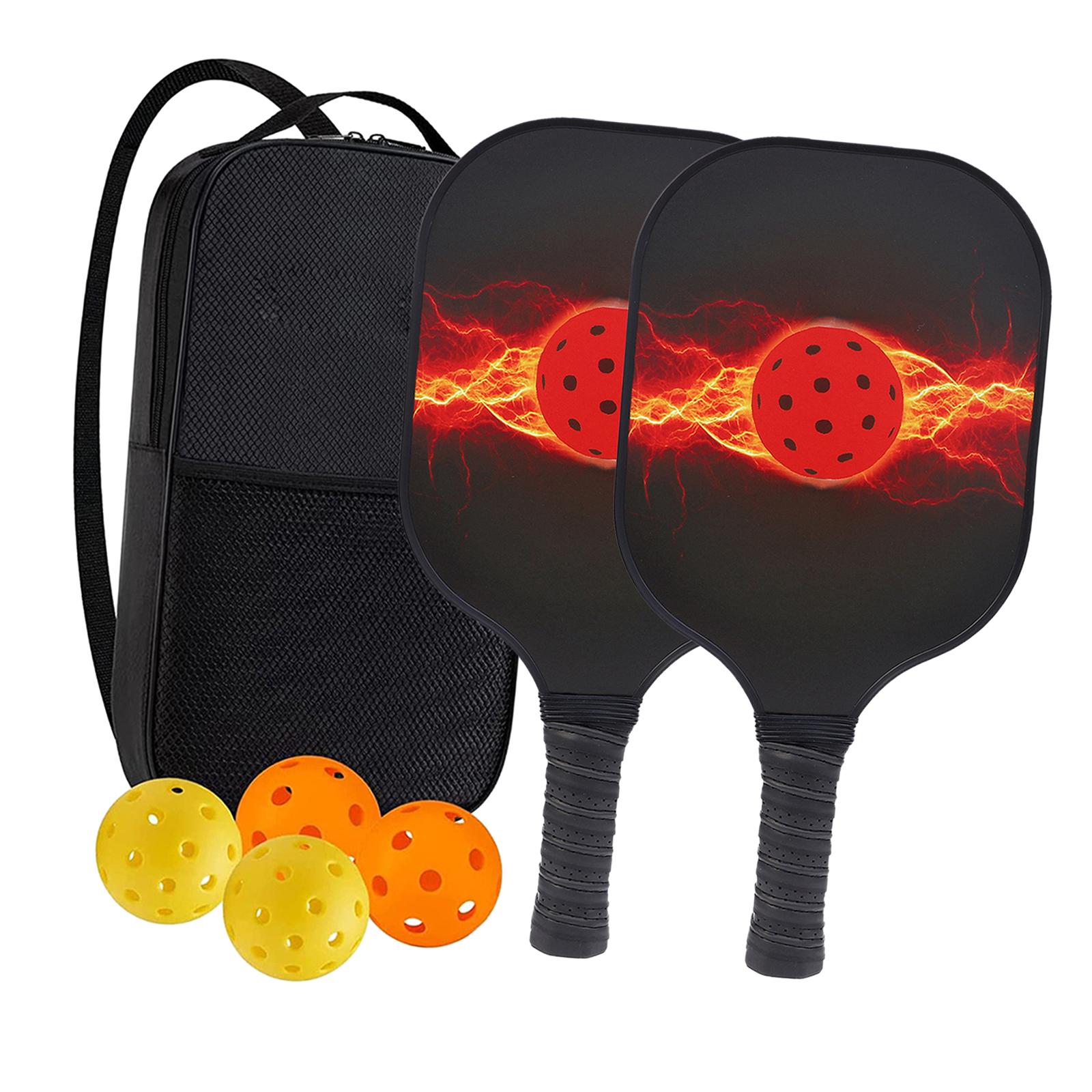 Pickleball Rackets Pickleball Practice Paddles Equipment Adults Professional Indoor Birthday Gift with Carrying Bag 4 Balls