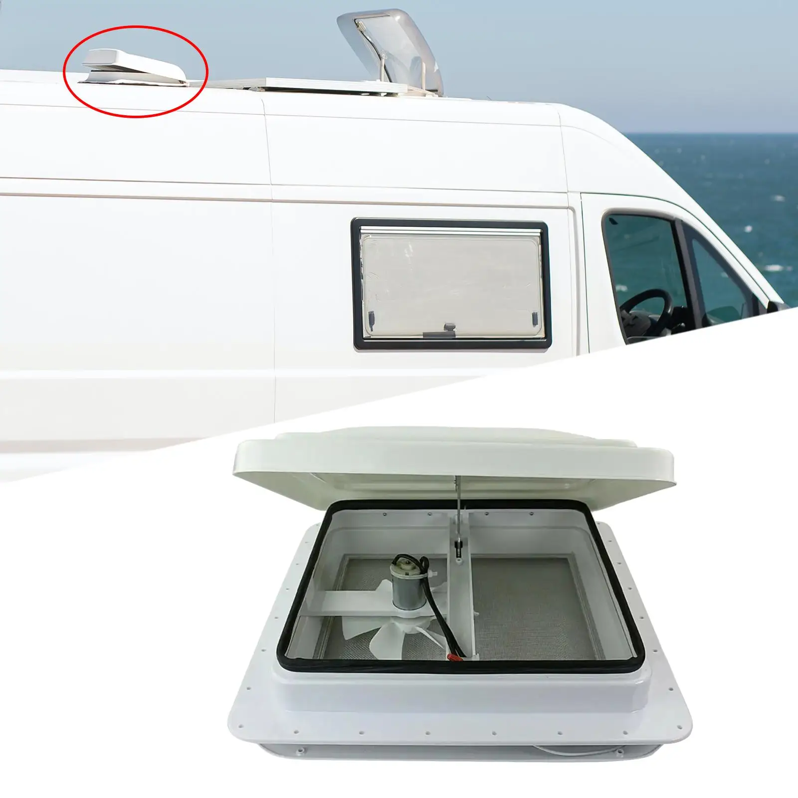 Air Ventilation Simple Installation Weatherproof Leakproof with Lid Air Circulates Vent for Camper Van RV Motorhome Trailer