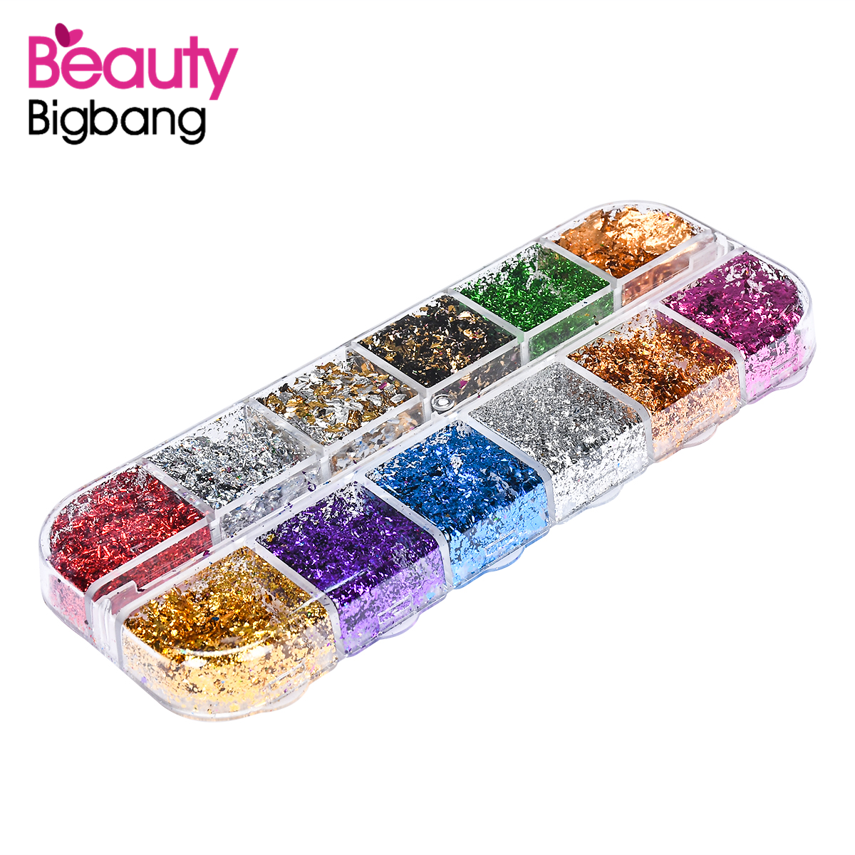 Best of BeautyBigBang 12 Colors Nail Art Foil Sticker Leaf Gold Silver Flakes Chunky Glitter Manicure Makeup Xmas DIY Nail Decoration Reviews & Tips