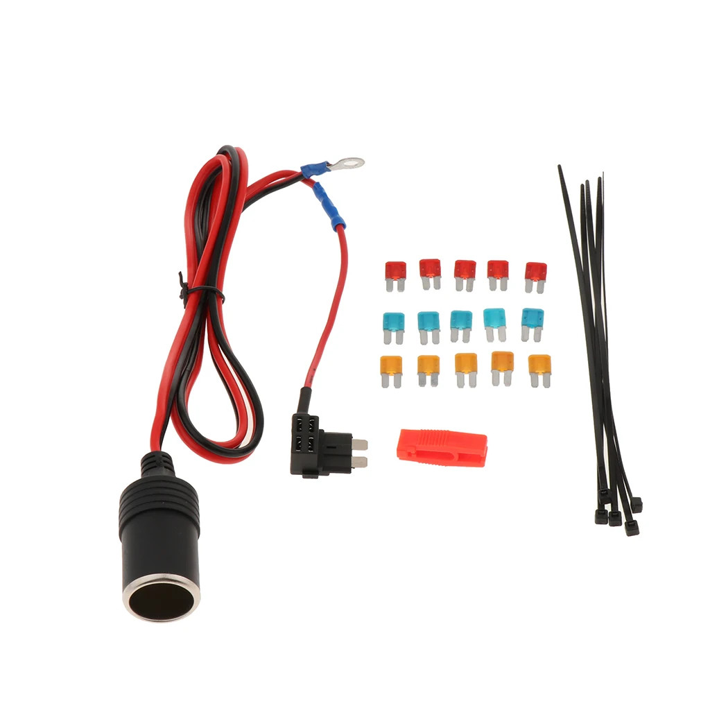 Car Lighter Socket 12V Standard  Tap Holder  W/  5/10/15A