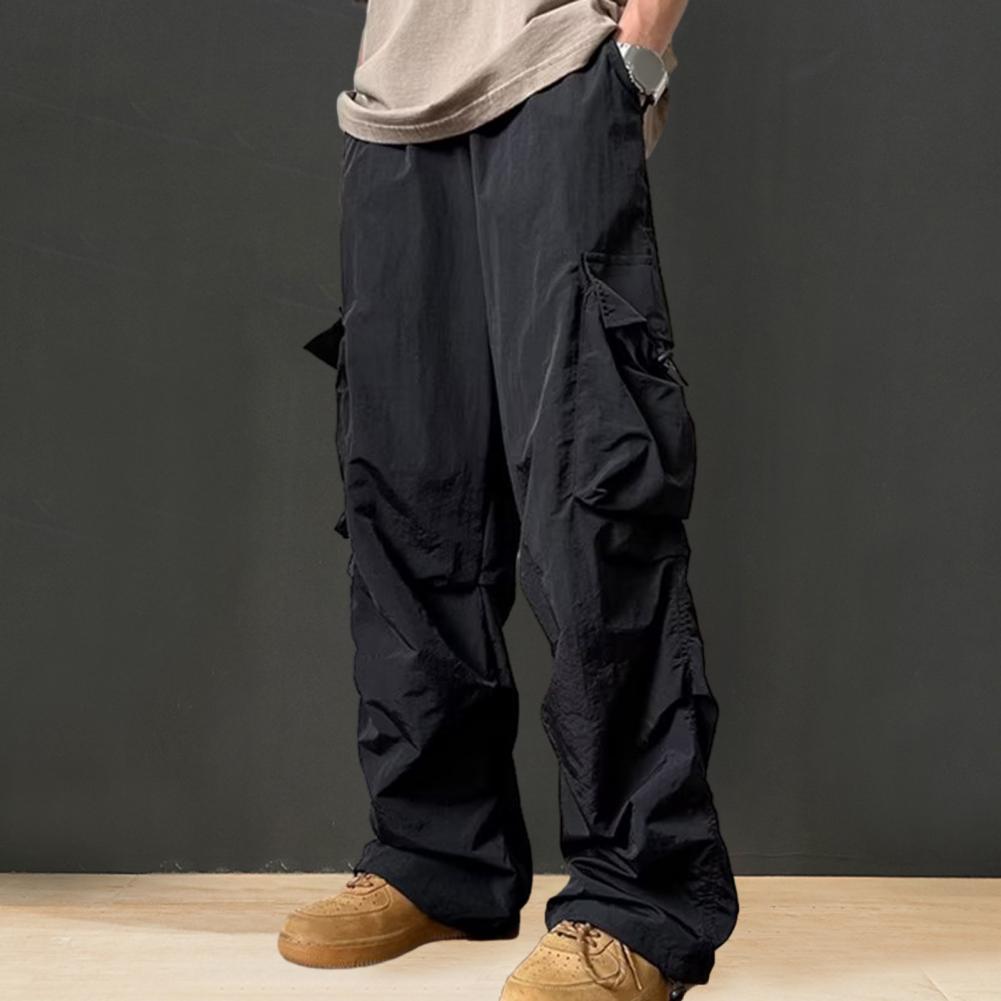 Description Picture 5 of itemOutdoor Sports Overalls Vintage-inspired Men's Cargo Pants Oversized Wide Leg Multi Pockets Soft Breathable Fabric for High