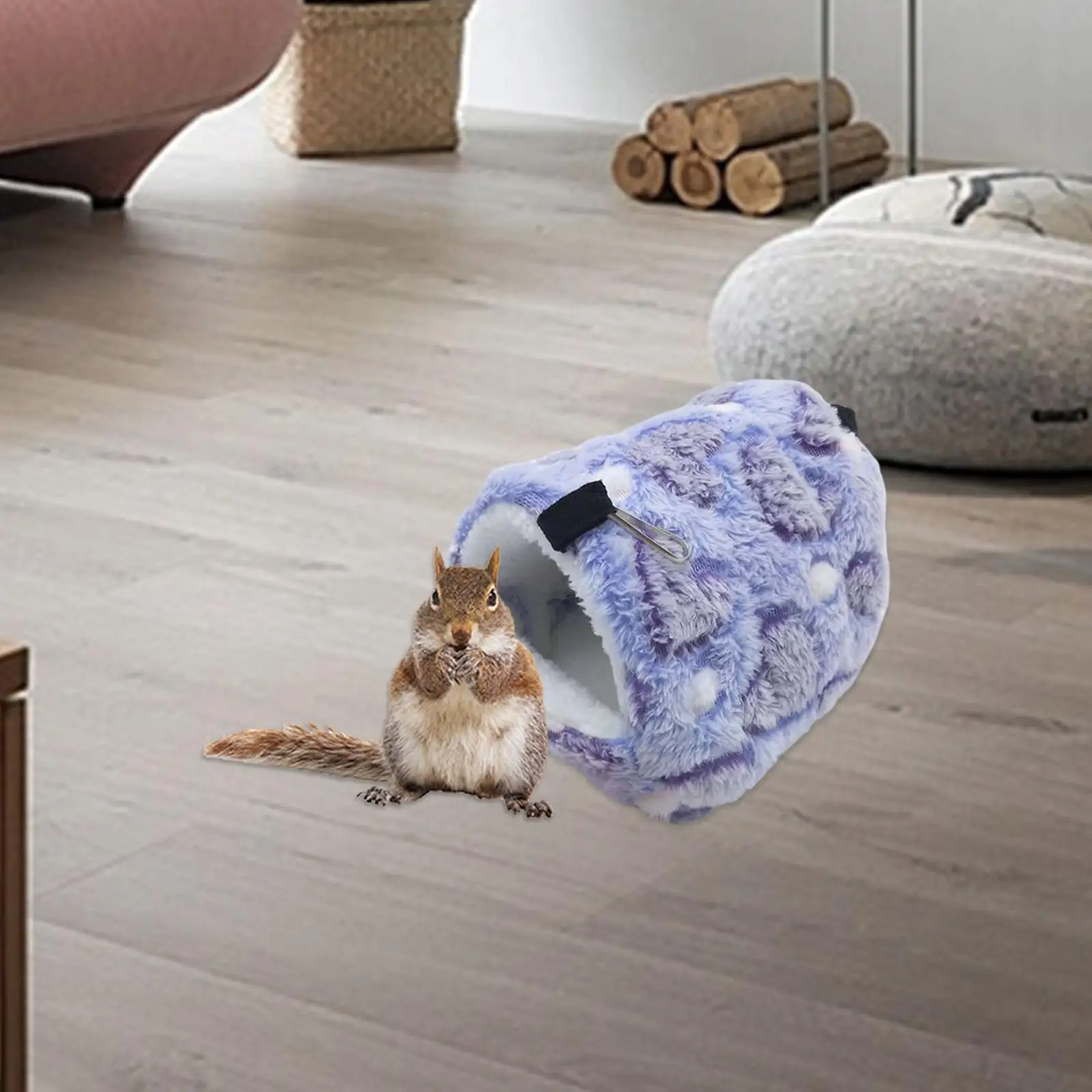 Soft Plush Guinea Pig Bed Cozy Winter Warm Hamster House Hideout Nest Indoor Cushion for Bearded Dragon Small Pet