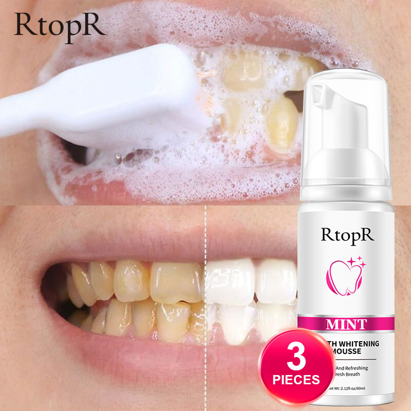 Best of 3pcs Mint Tooth Whitening Mousse Teeth Whitening Clean Mouth Fresh Tone Remove Stains Brighter Teeth Protecting Gums Toothpaste Reviews & Tips