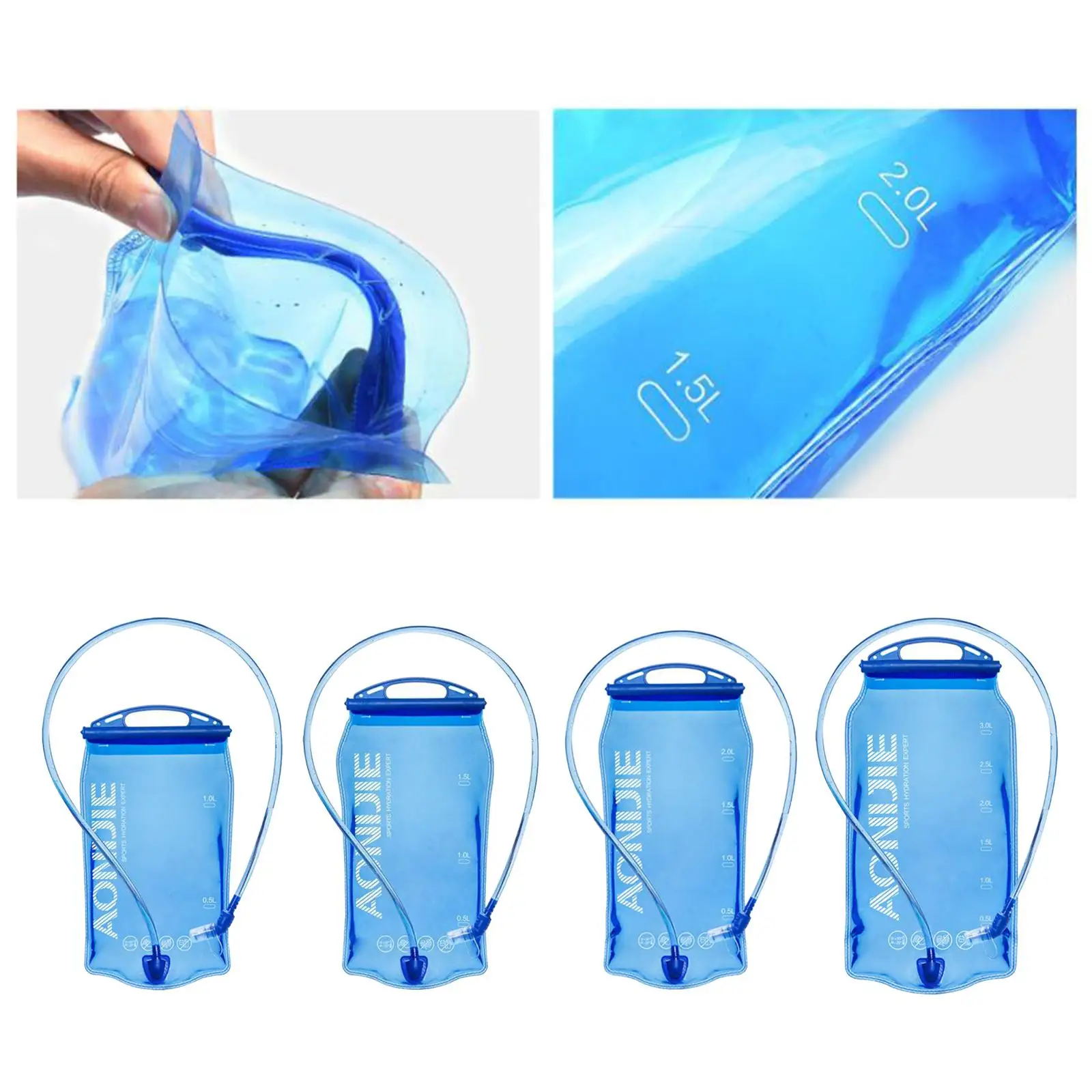 1--1.5-2-3L BPA   Bladder Water Reservoir Storage Bag with Scale for Bicycling Hiking Camping Backpack  Sports