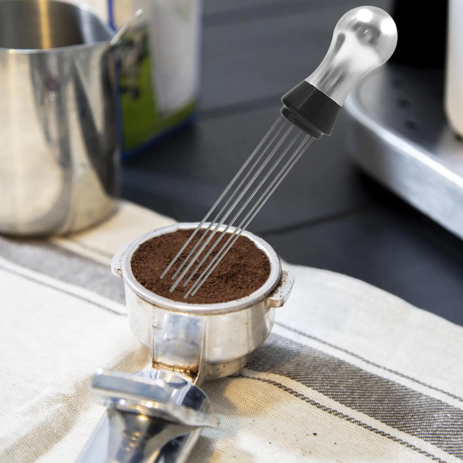 Coffee Tamper Distributor Stainless Steel Needle Espresso Tool for Kitchen
