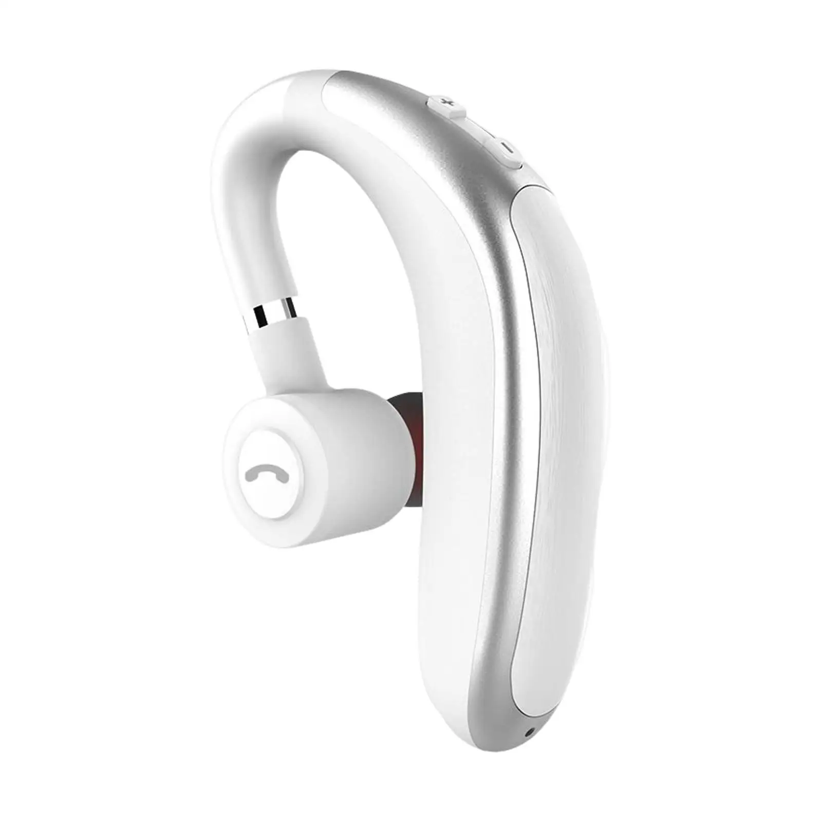Single Ear Hook Bluetooth Headset with Rotatable Mic Stereo Lightweight Noise Cancelling Bluetooth Earpiece for Driving Office