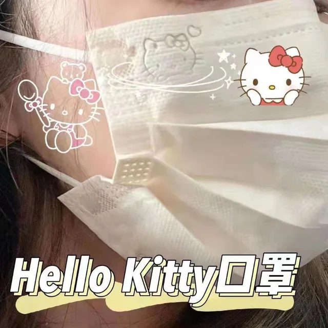 10 Pieces Hello Kitty Peach Color Disposable Mask – Kitty Collection