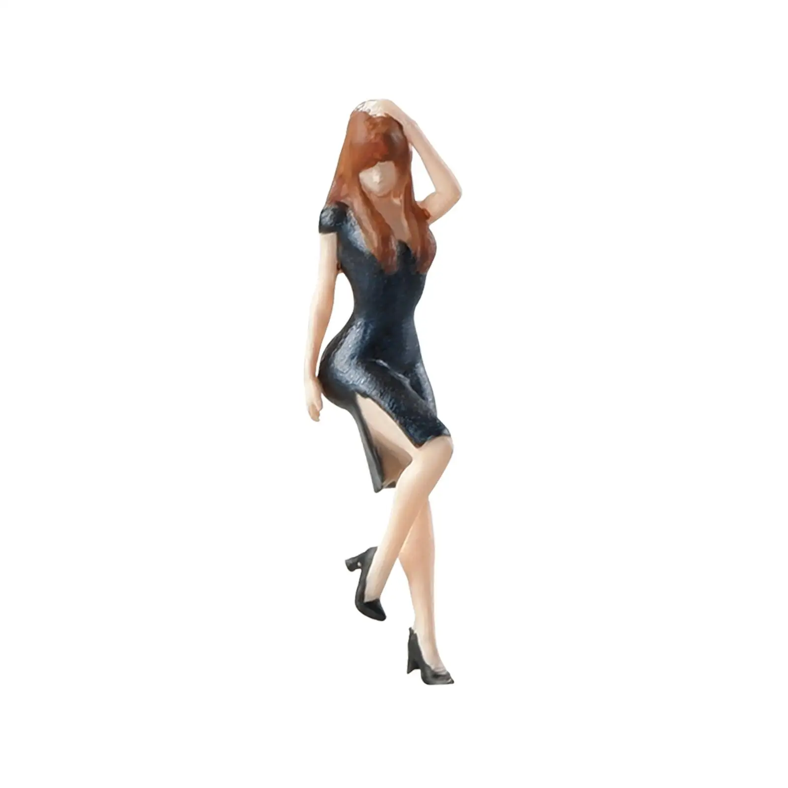 1/64 Scale Model Figures Photography Props 1/64 Model Women Figures for Desktop Ornament DIY Scene Decor Dollhouse Decor
