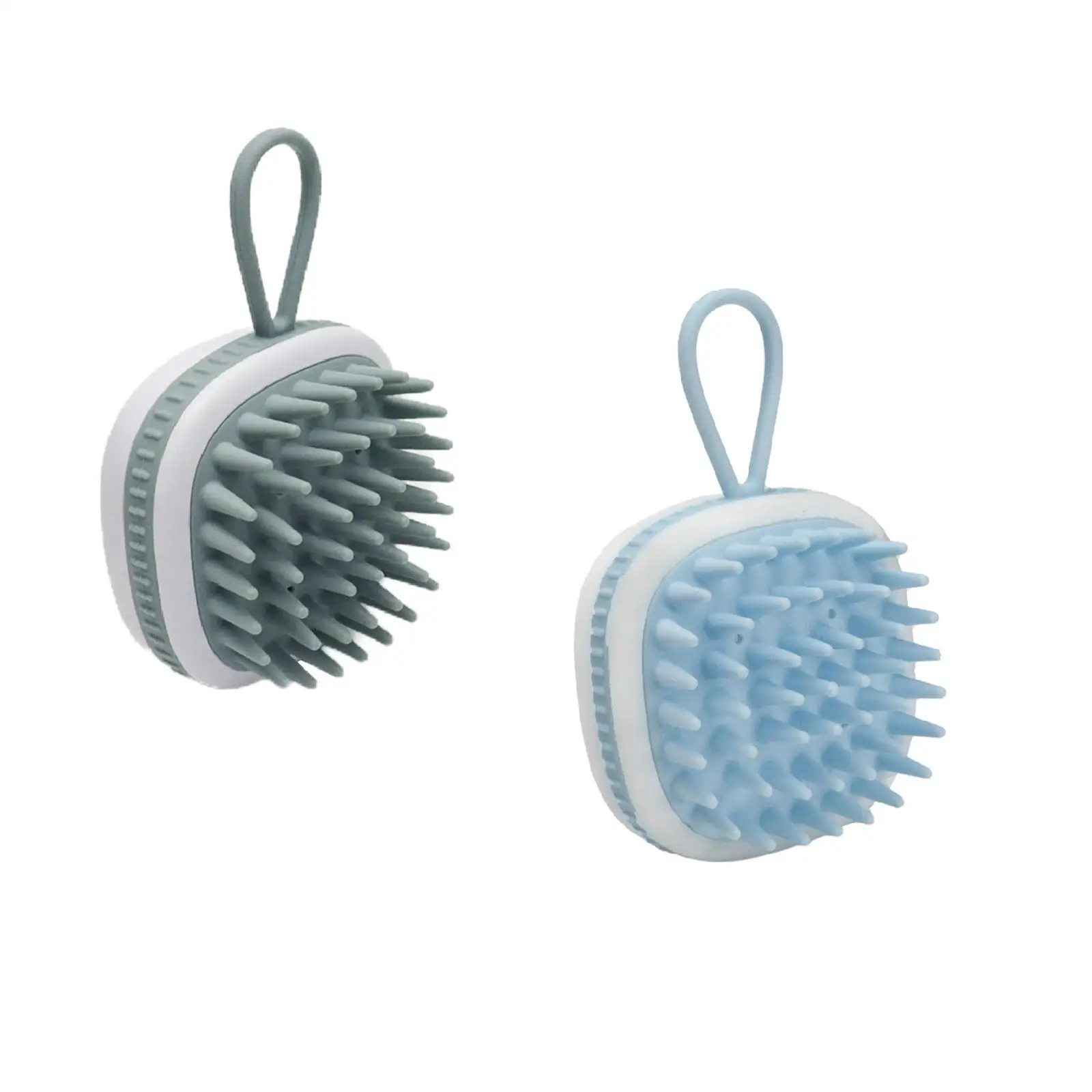 Pack-2 Silicone Hair Scalp Massager Shampoo Brush Hair Washing for Women Men