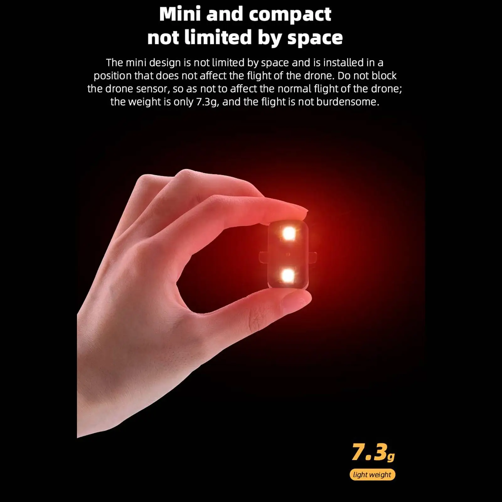 Universal Drone Strobe Light 6 Lights Color Mini Anti-Collision USB Chargeable Lighting for DJI Mavic 3 All Drones Accessories