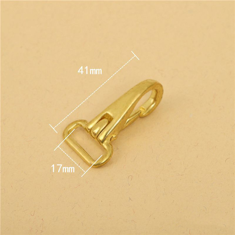 Messing Karabiner haken Karabiner Abzugs clip Verschluss Schnalle für Tasche Riemen Halfter Zaumzeug Geschirr Hund Haustier Leine Teile Schlüssel bund Zubehör – Detail 10