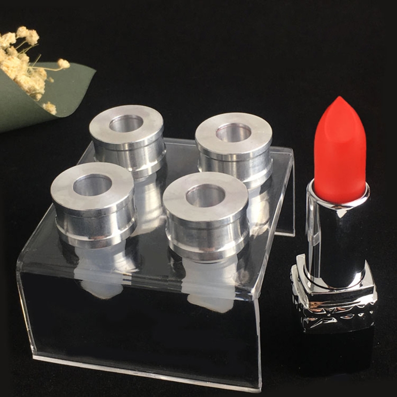 9 PCS Silicone Lipstick Mold with Metal Ring and Stand Set Simple DIY Making Cosmetic Mold Crafts Tool Easy to Use