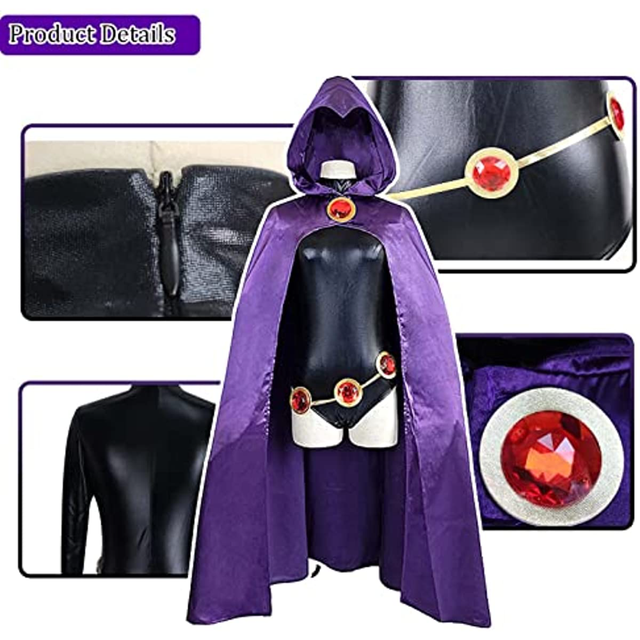 Fantasia De Raven Adolescentes De Luxo, Fantasia Para Cosplay E Halloween,  4 Peças/1 Conjunto, Halloween, Crianças & Adultos - Trajes De Cosplay -  AliExpress