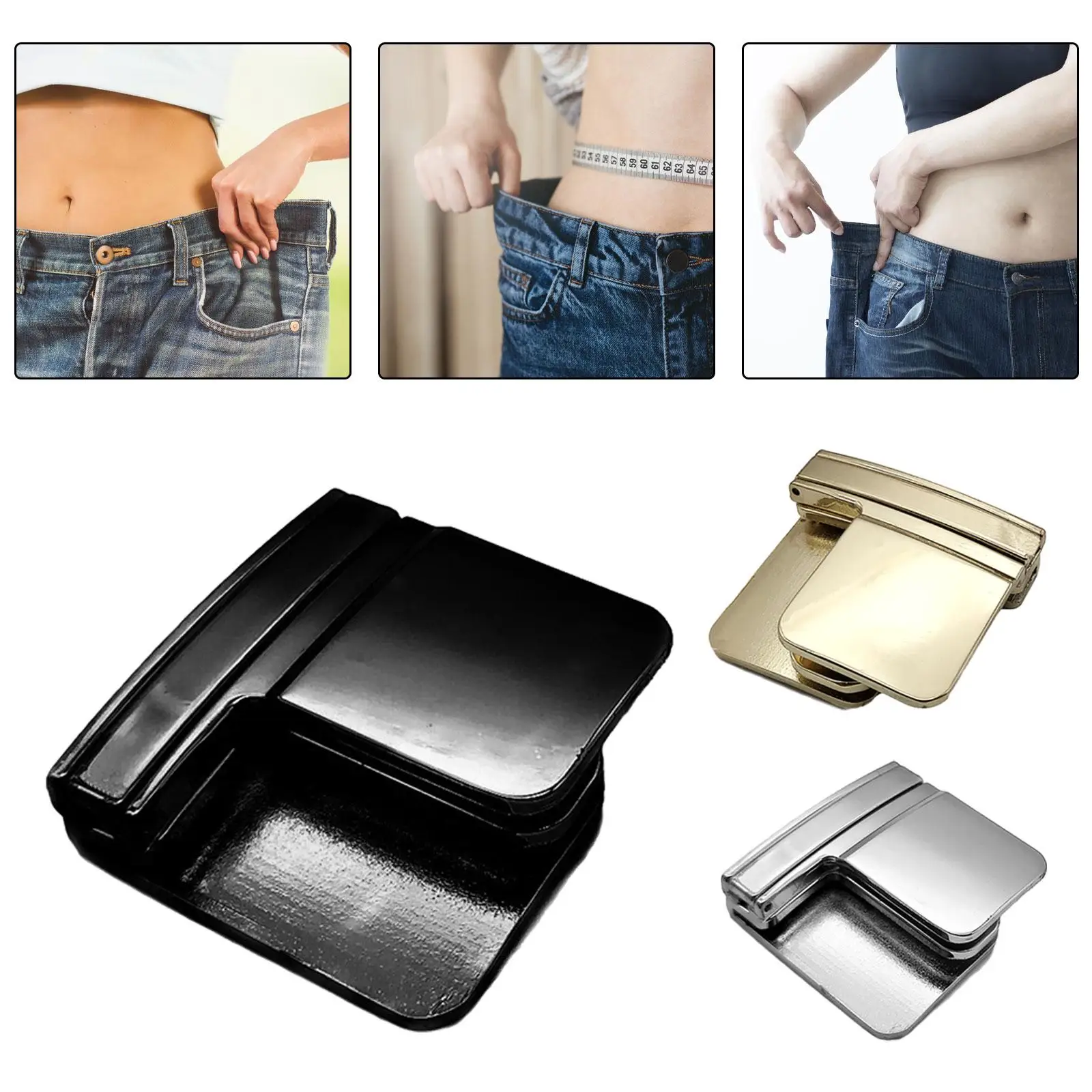 Pants Clips for Waist No Sewing Waistband Tightener Pant Waist Tightener