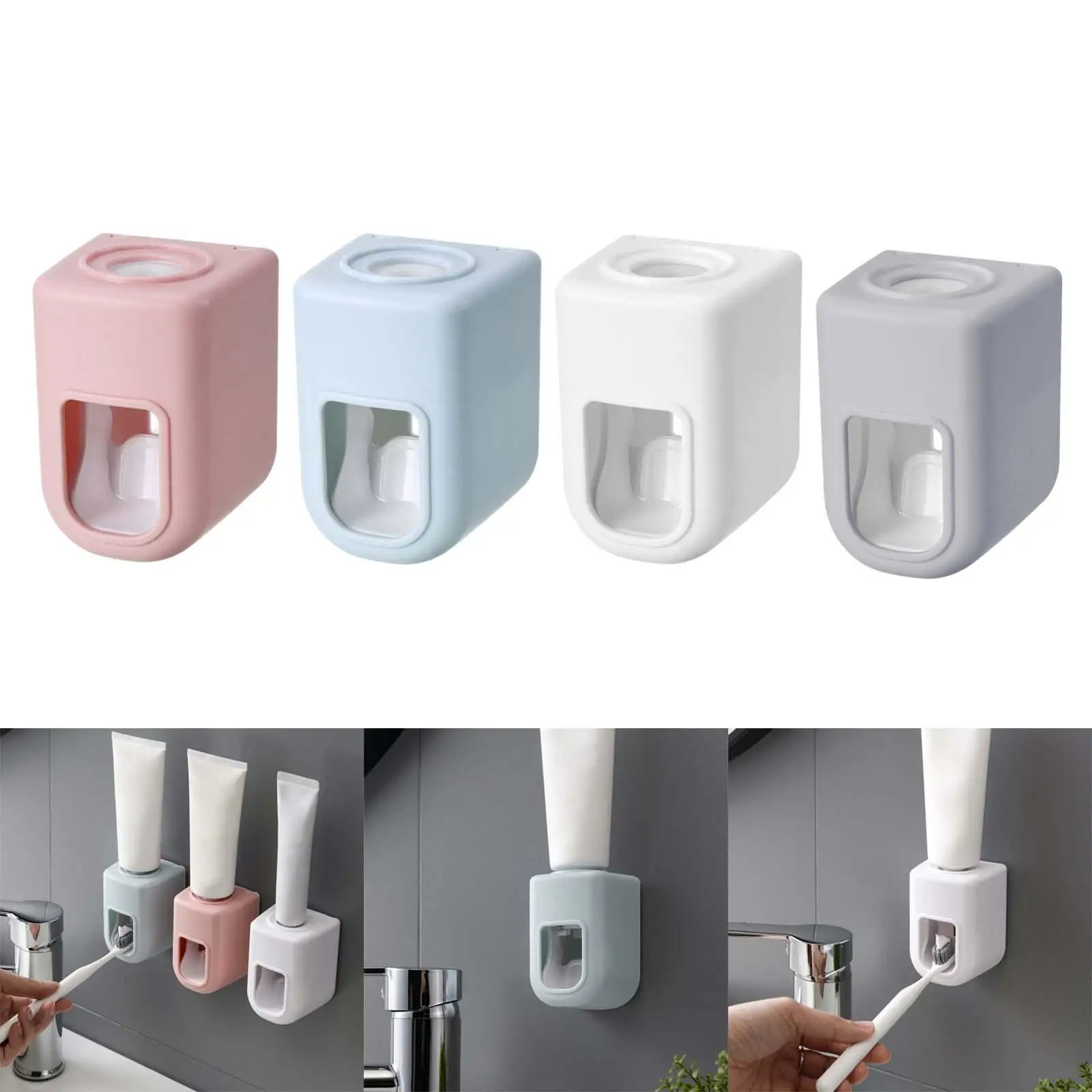 Wall Mounted Toothpaste Dispenser Automatic Northern Europe Hands free Toothpaste Holder Rack for Shower Home Toilet