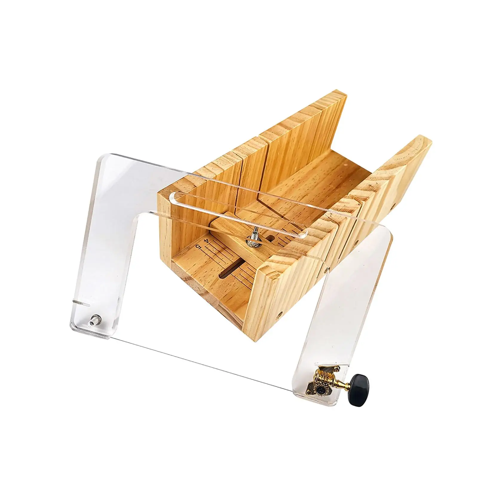 Soap Cutter Wood Soap Mold Adjustable with Size Scale Multifunctional Soap Slicer Tool Cutting Tool for Handmade Soap Bread