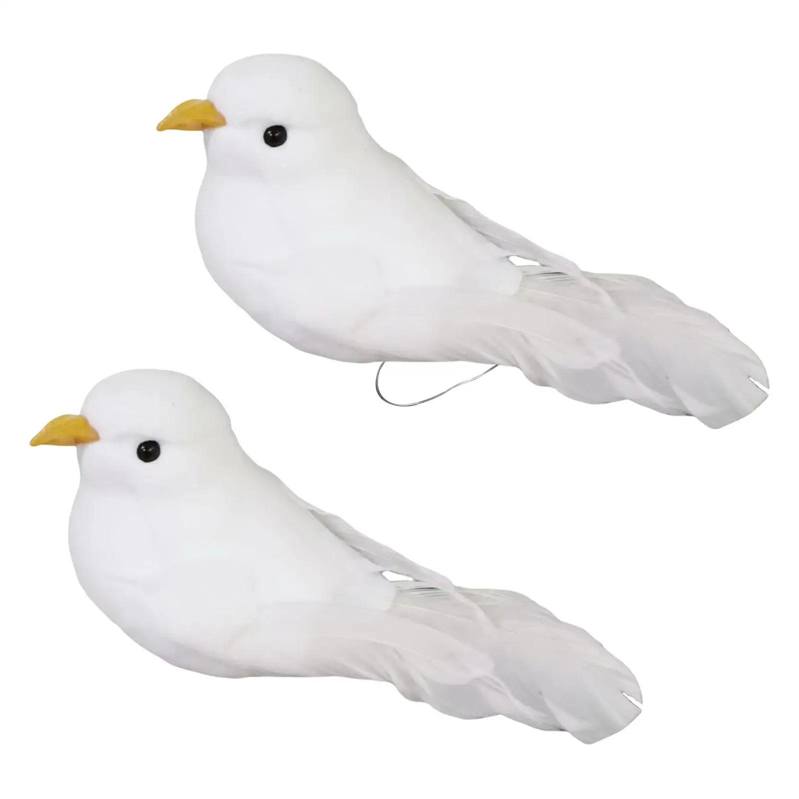 Artificial Simulation Foam Bird White Lifelike DIY Crafts Simulation Foam Birds Artificial Bird Ornaments for Wedding Decoration