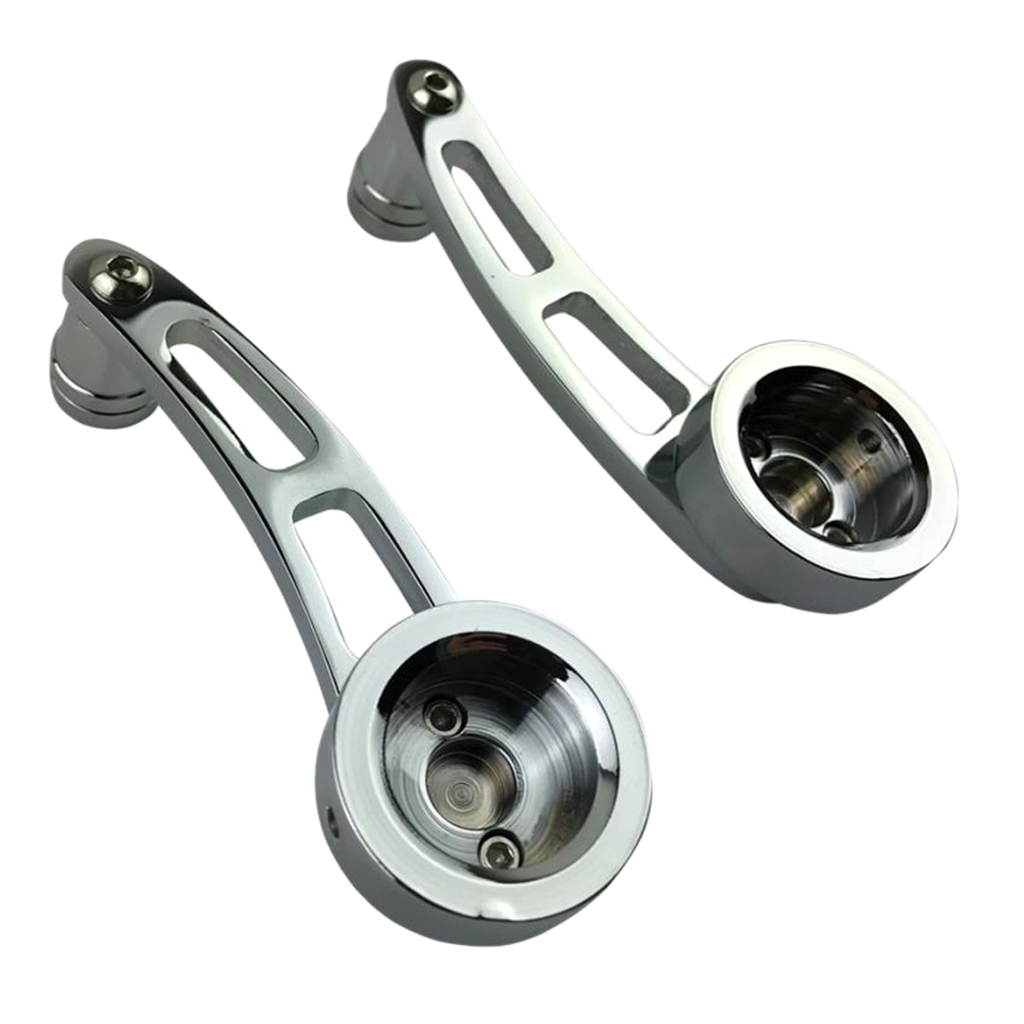 1 Pair Chrome Billet Aluminum 4-1/4 Window Crank Handle Kit Replacement for for