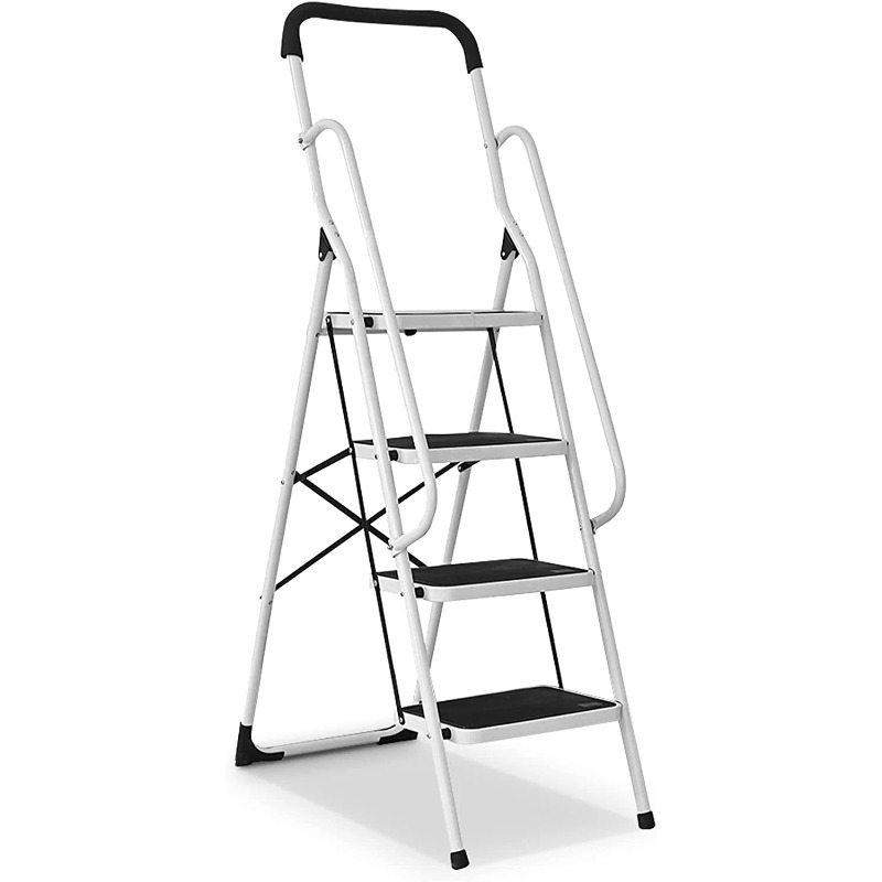 Title 1, 4 Step Ladder Folding Step Stool with Anti-Slip...