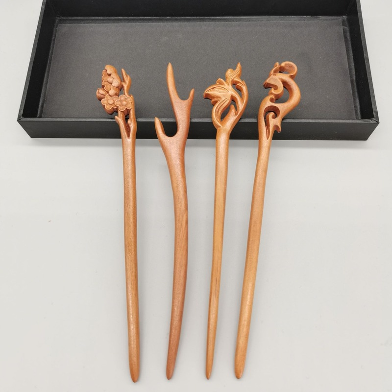 Best of Retro Vintage Handmade Chinese Style Natural Wood Hairpins Hair Stick Hollow Carved Hair Sticks Women Headpiece Hairwear Reviews & Tips