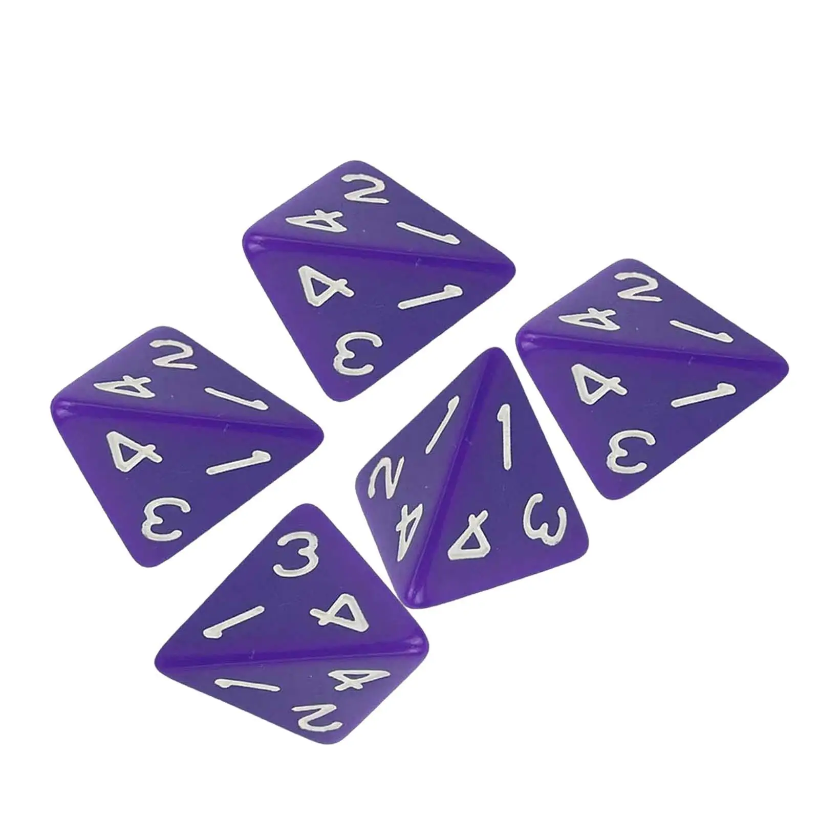 5Pcs Polyhedral Dice Set 4 Sided Dice D4 Multi Sided Game Dices Math Counting Teaching Toy for Role Playing Table Board Games