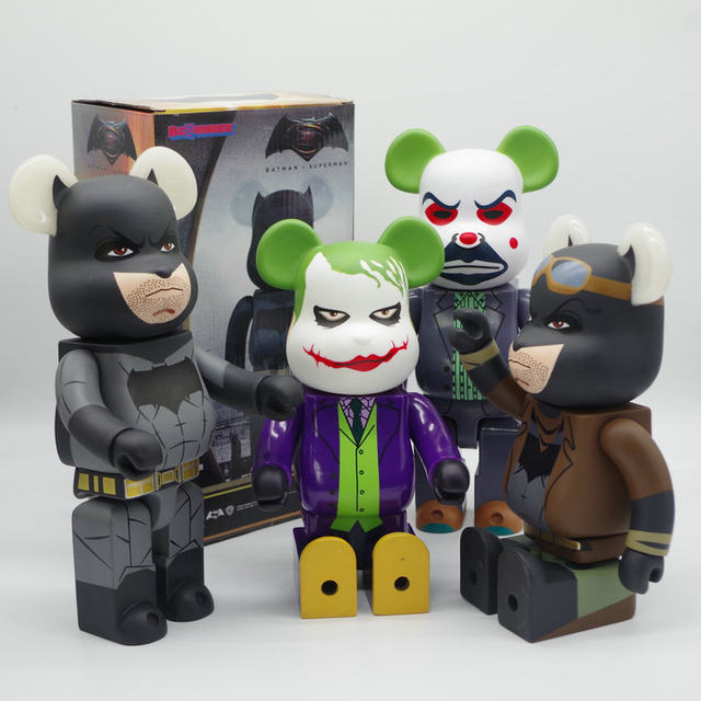 Bearbrick 400% 28CM Joker The Clown Action Figures Cartoon Blocks