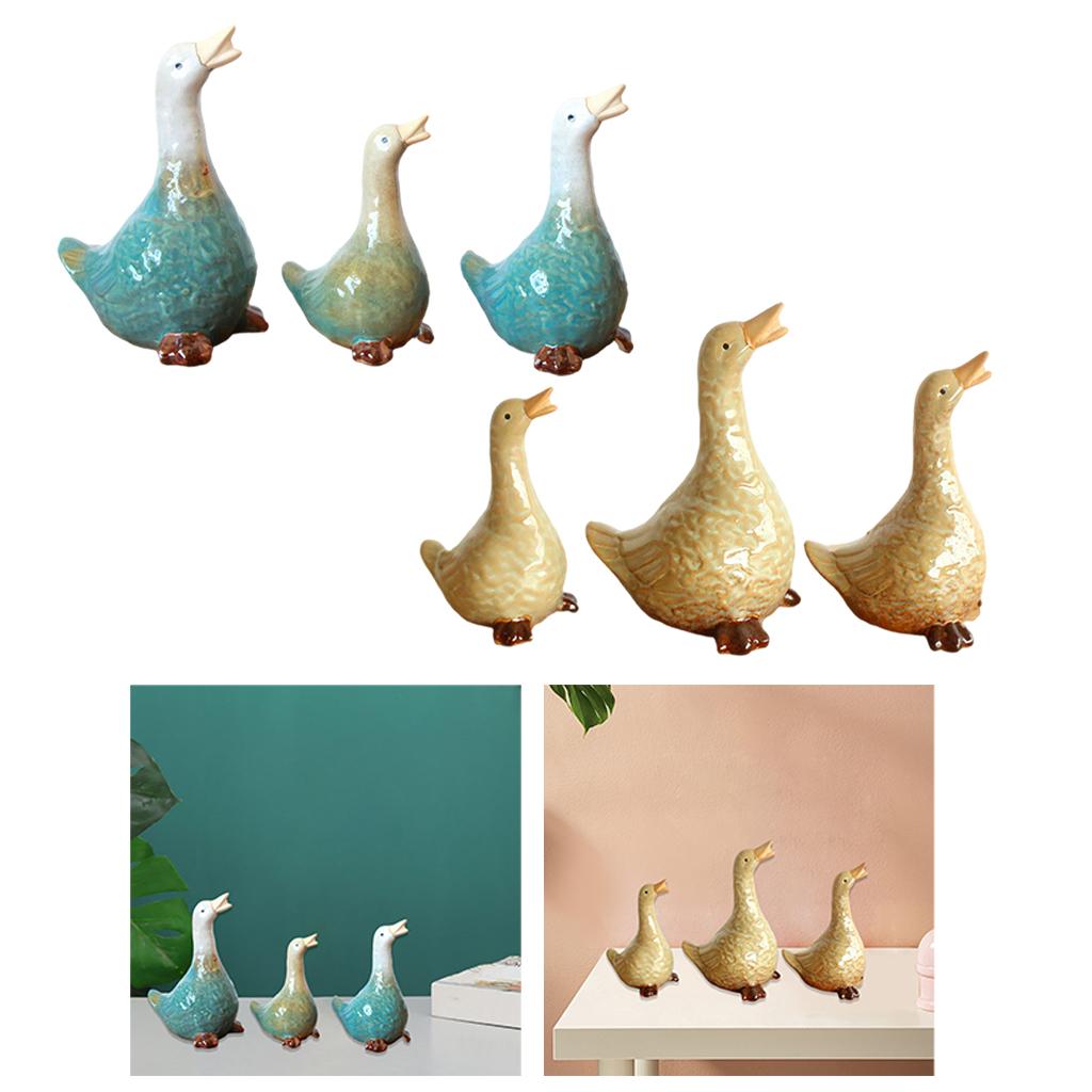 Modern Ceramic Duck Statue Animal Figurine Ornament Sculpture Living Room Tabletop Bookcase Desktop Home Decoration Collection