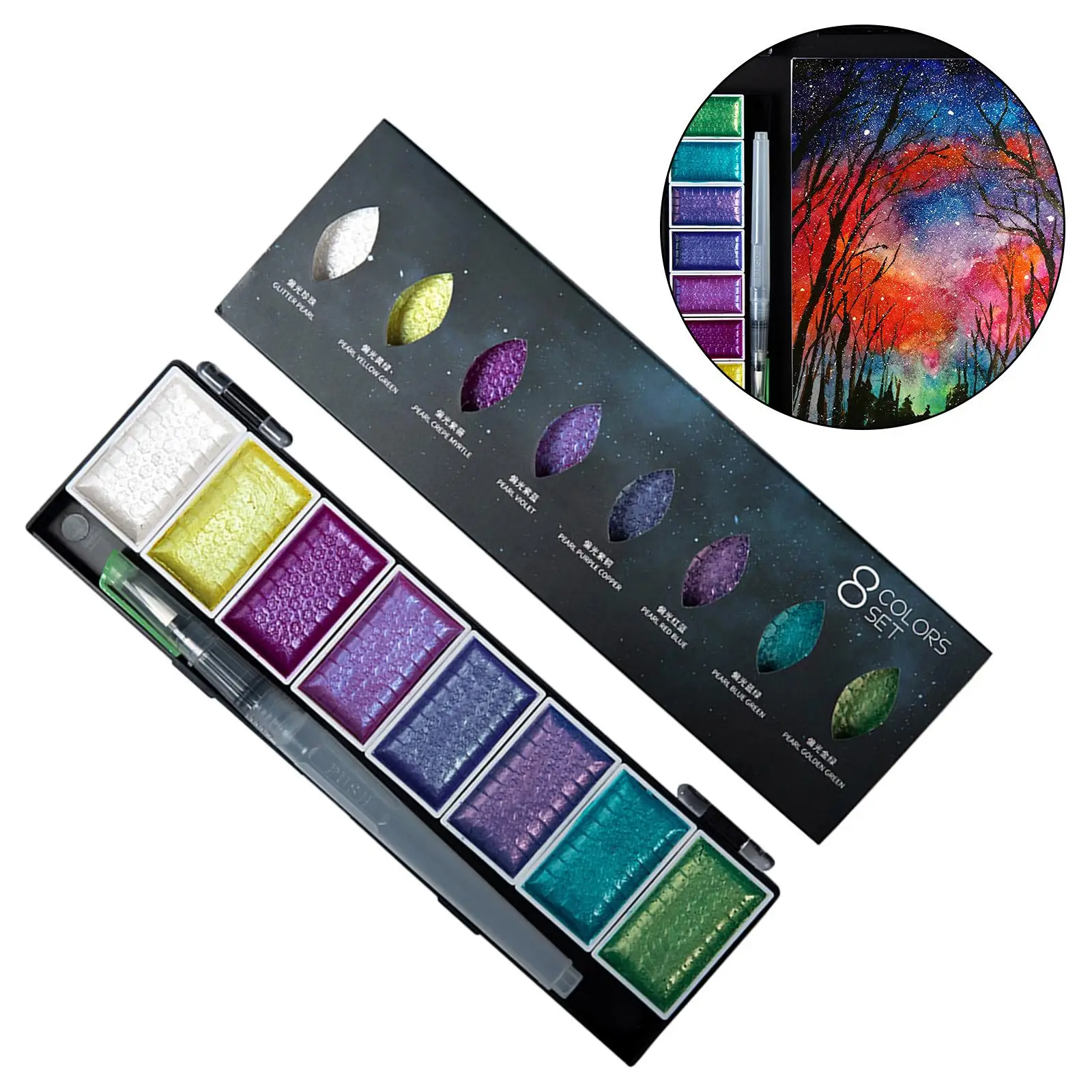 Solid Glitter Nail Paint Watercolor Ink Blooming Flower Nail Art Pigment Shimmer Auroras Decor Accessory