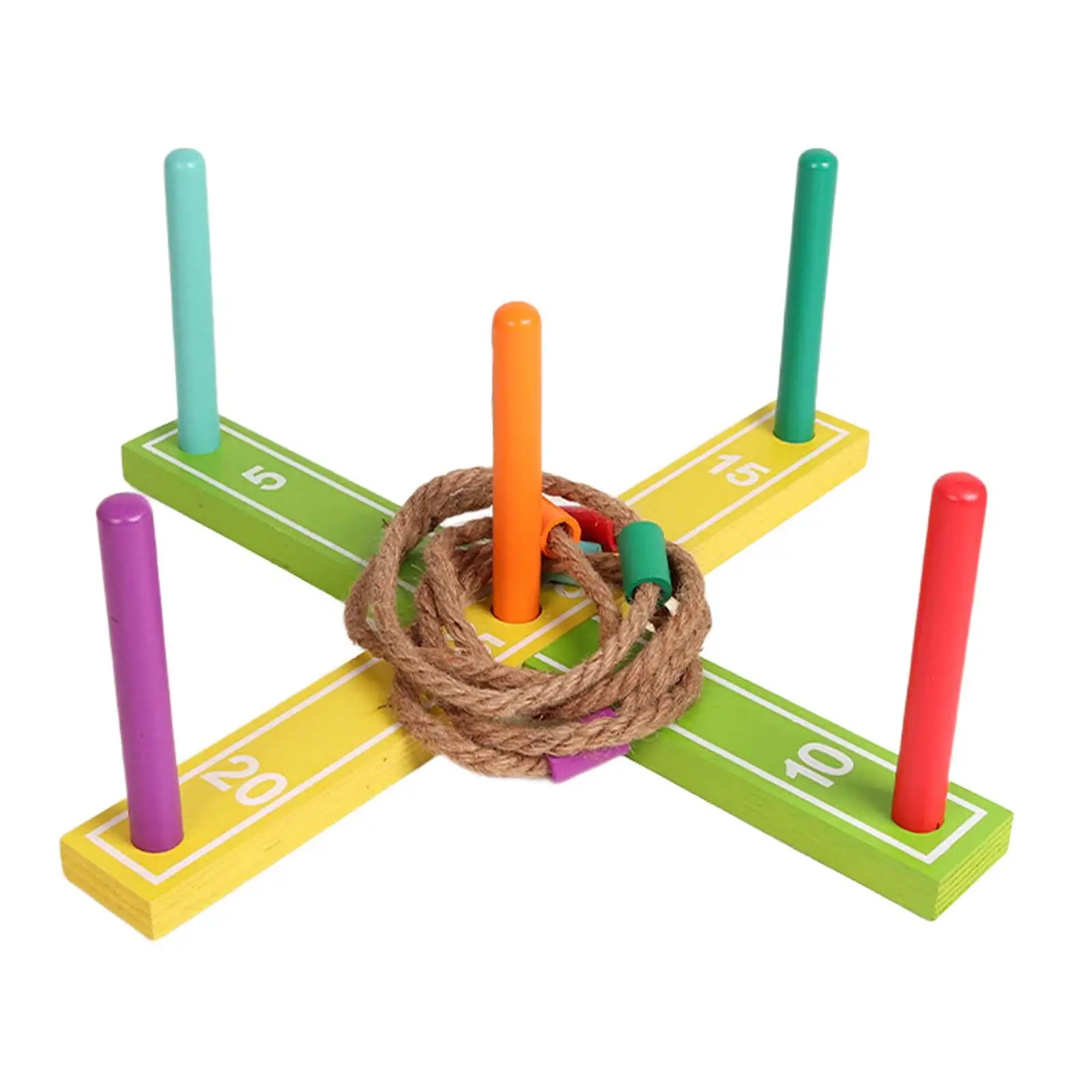 Throwing Rings Game with Rings Portable Party Game Toy Rings Toss Games Interaction Toy for Beach Outdoor Backyard Kids Children