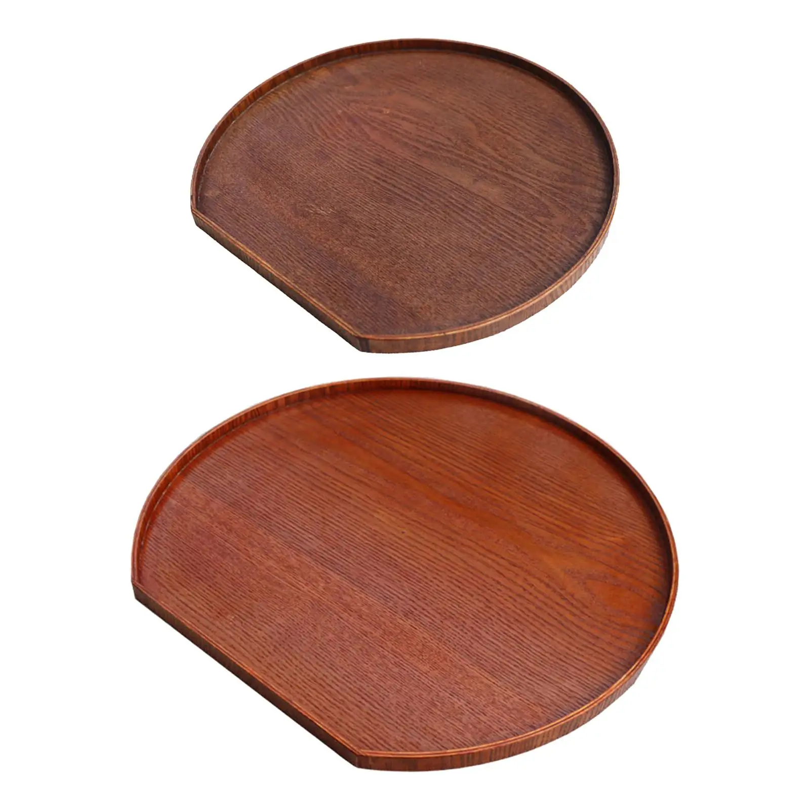 Wooden Serving Tray Plate Round Modern Dinner Tray Tray Decorative Tray for Bathroom Coffee Table Ottoman Decor