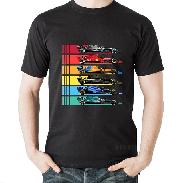T-shirt F1 Ayrton Scannelle sennacars pour homme, haut en coton