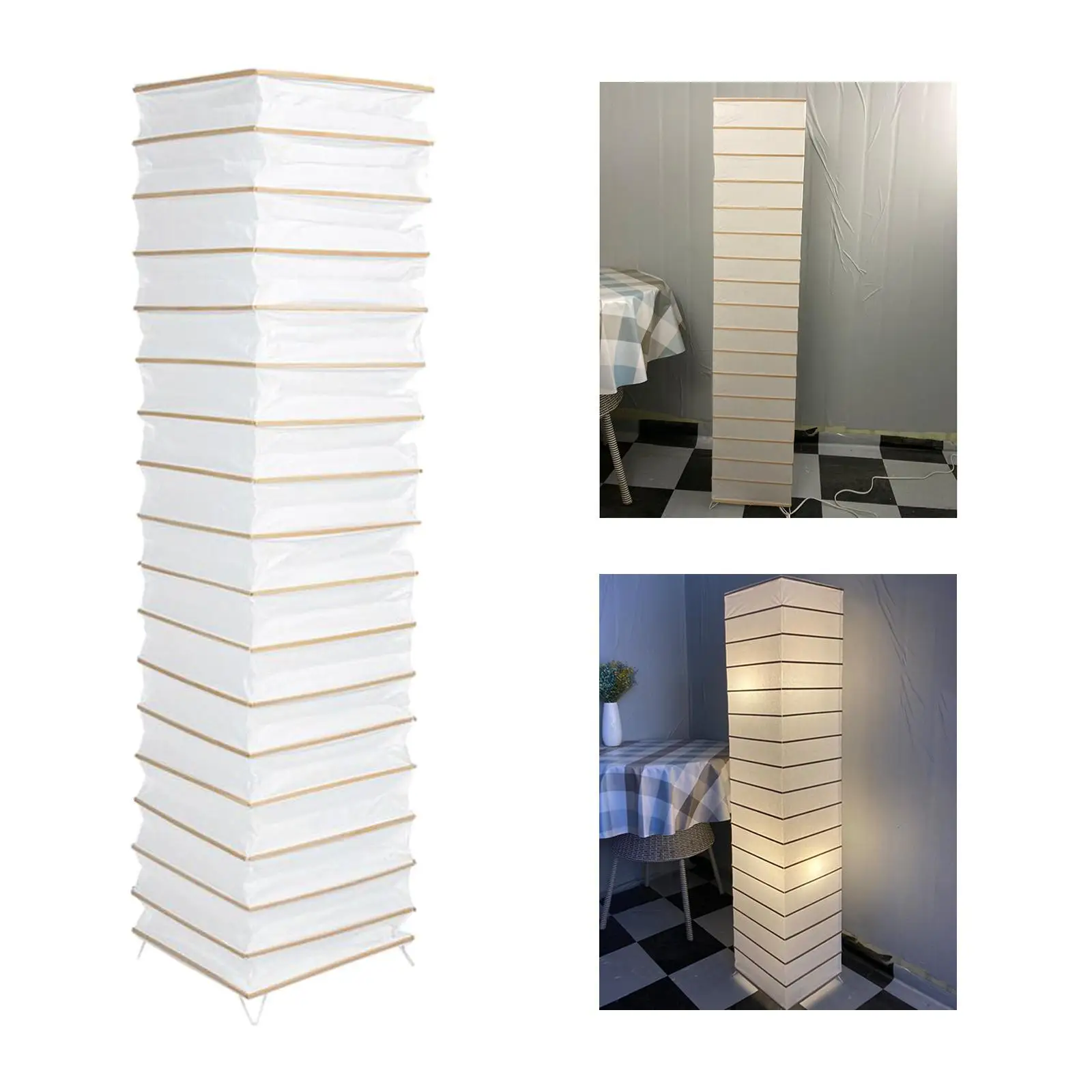 NightStand Floor Lamp Paper Shade, Great for Weddings, Anniversaries Handmade Lightweight
