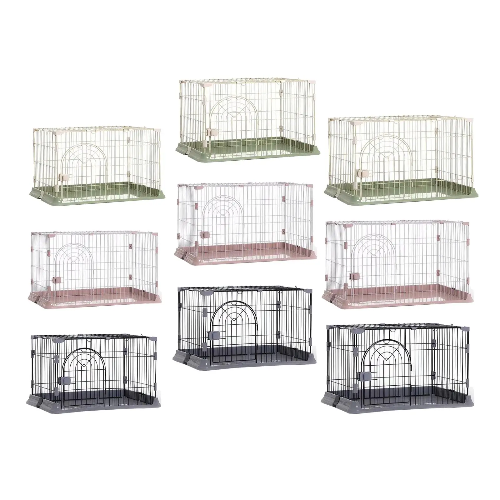 Dog Cage Dog Crate Cover Heavy Duty Reusable Portable Flat Door with Tray Box for Dogs Cat Travel Puppy Training Pet Carrier