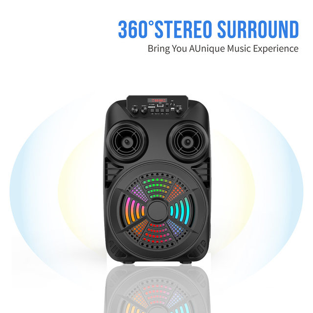 80W High Power Wireless Bluetooth Speaker Outdoor Square Dance Portable  Subwoofer 360 Surround Sound Stereo with Remote MIC - AliExpress