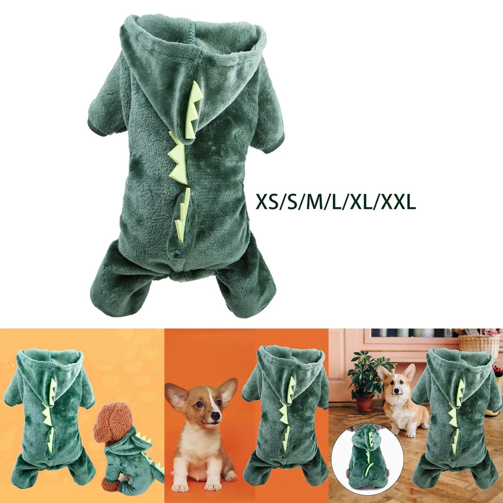 Fleece Dogs Clothes Sweater Coat Pet Hoodie Jacket Pajamas Outfit for Boy Girl Dog Male Female Outdoor Cold Days wearing