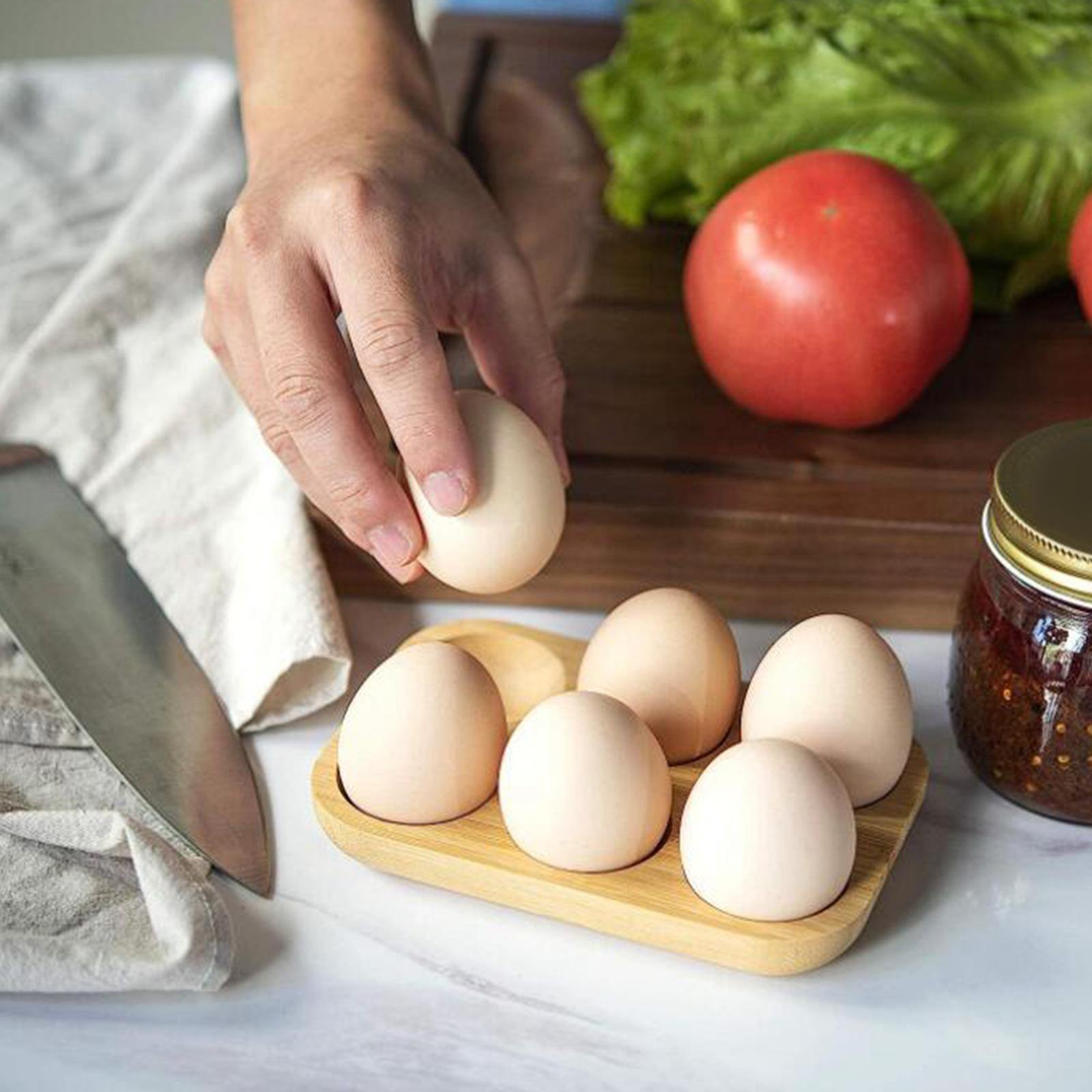 Egg Holder Double Row Egg Organizer Rack for Household Refrigerator Tabletop