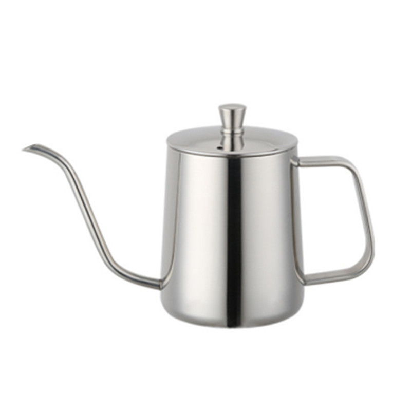 Drip Kettle 350ml 600ml Coffee Tea Pot Non-stick Coating Food Grade Stainless Steel Gooseneck   Swan Neck Thin Mouth