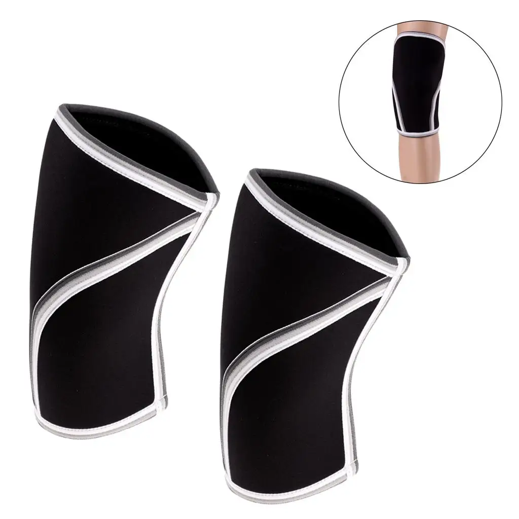 2 mm Neoprene Compression Knee Sleeves for Weightlifting Squats Fitness