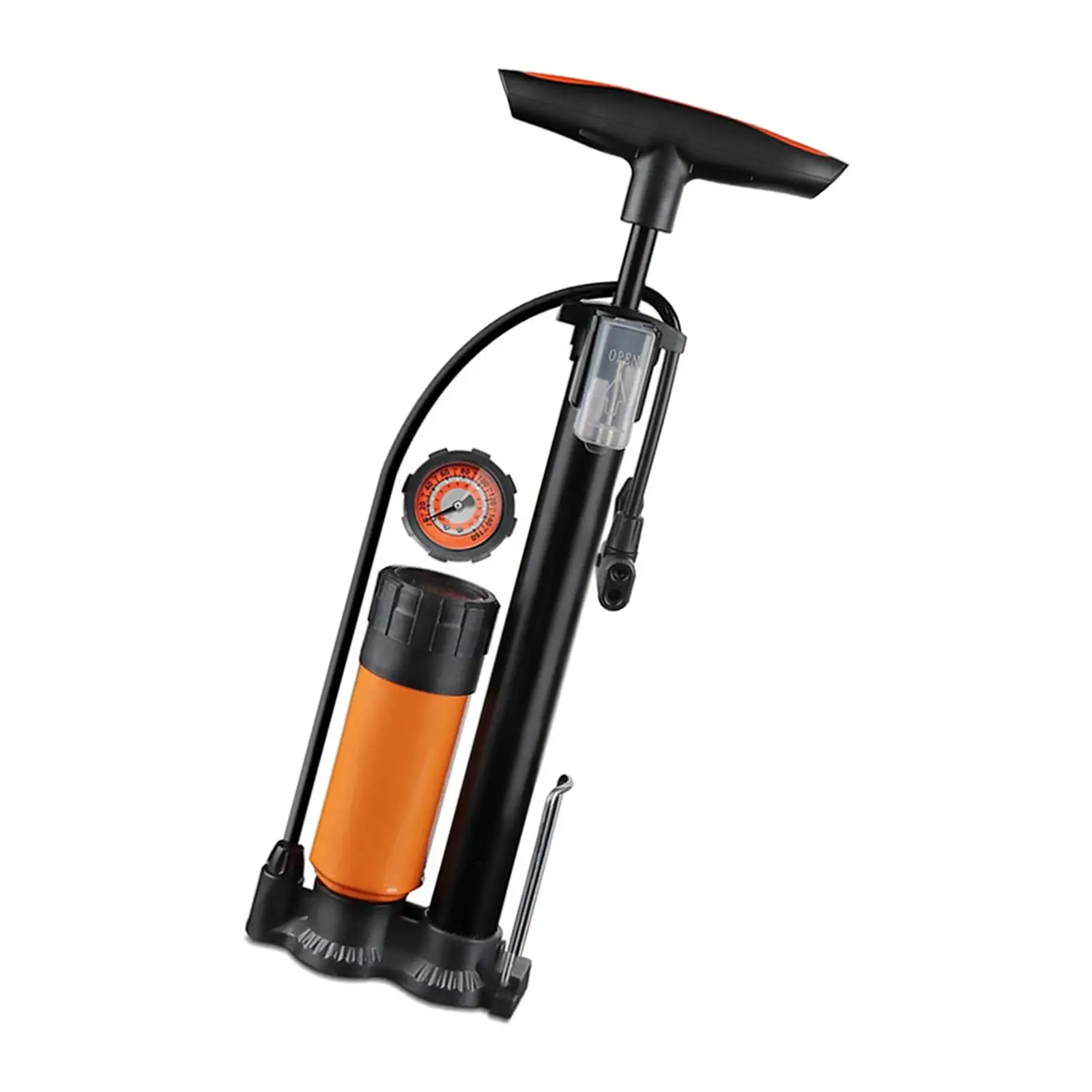 Heavy Duty High Pressure Floor Pump for Presta and Schrader Valve hand