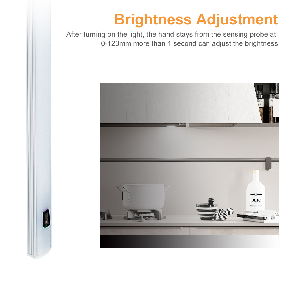 12V USB LED Strip Desk Lamp Hand Sweep Switch Motion Sensor Table Lamp 20/30/50cm Children Room LED Under Cabinet Kitchen Lights